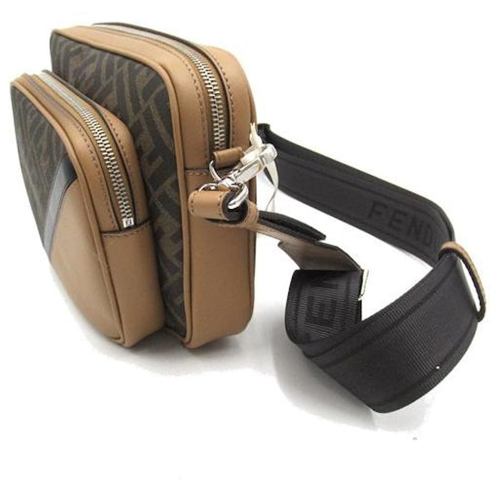 Fendi o1loc1c0824 Size: OS / Diagonal Duo Camera Case in Brown Size ONE SIZE - 3 Thumbnail