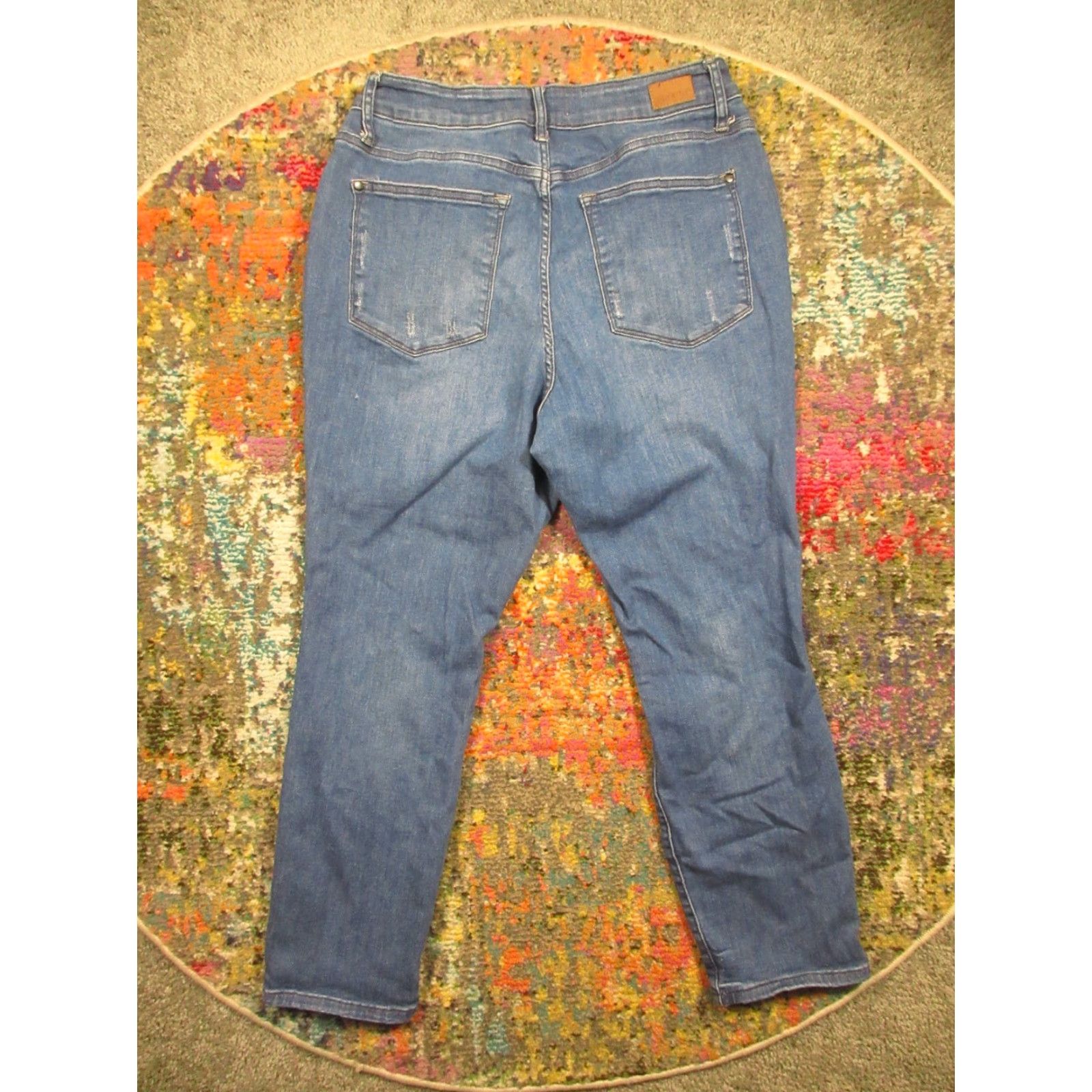 Denime Judy Blue Jeans Womens Boyfriend Fit 14W 30x29 Stretch Denim Distressed Size 30" / US 8 / IT 44 - 2 Thumbnail