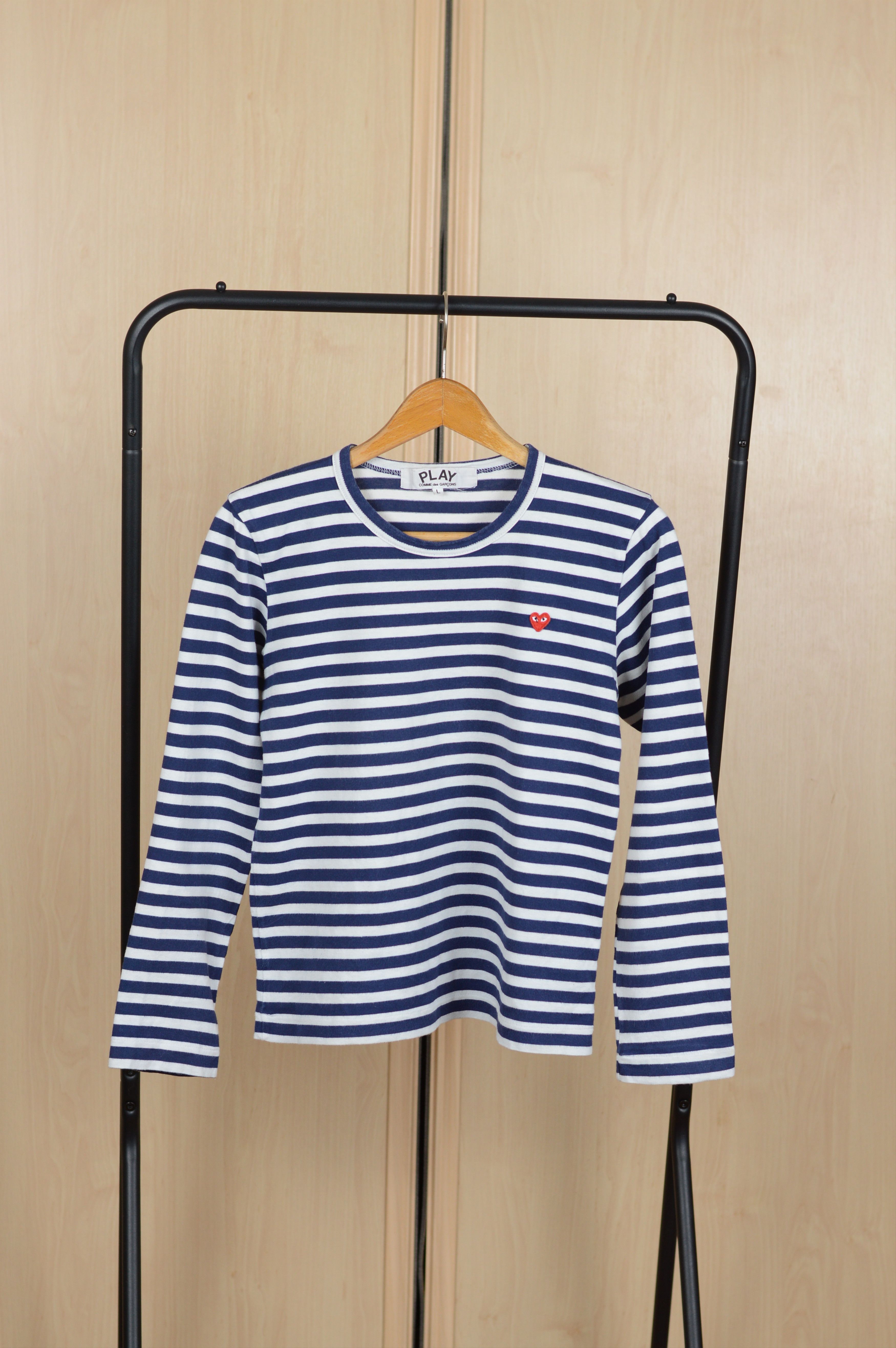 Comme Des Garcons/CDG discount Play Striped Long Sleeve T-shirt XL