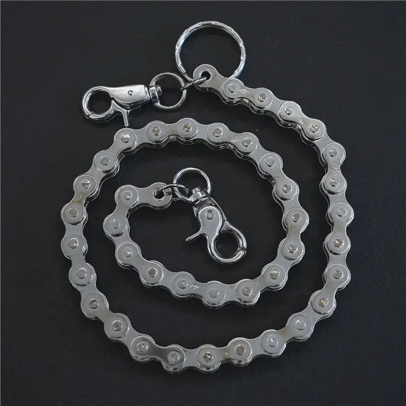 Vintage Punk Rock Unique Metal Minimalist Bicycle Chain Keychains Size ONE SIZE - 2 Thumbnail