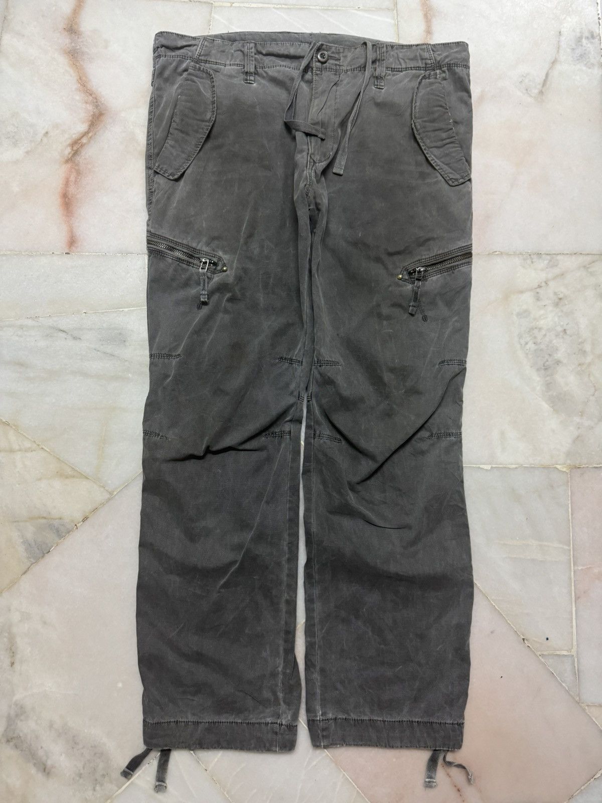 Uniqlo 💥VINTAGE 90s UNIQLO FAFED ZIPPER WORKWEAR THRASHED CARGO Size US 38 / EU 54 - 2 Thumbnail