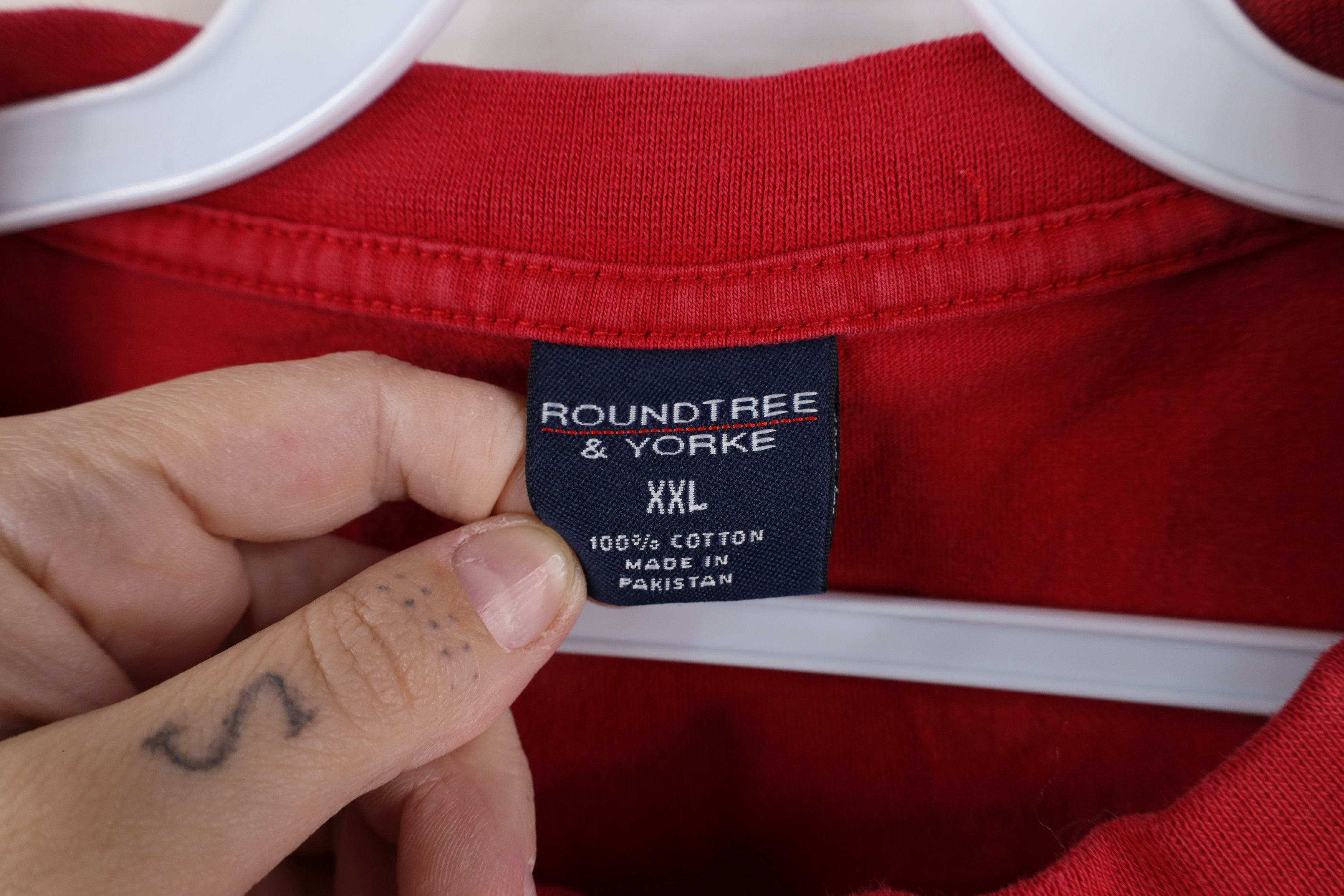 Vintage Vintage 90s Streetwear Blank Heavyweight Pocket T-Shirt Red Size US XXL / EU 58 / 5 - 9 Thumbnail