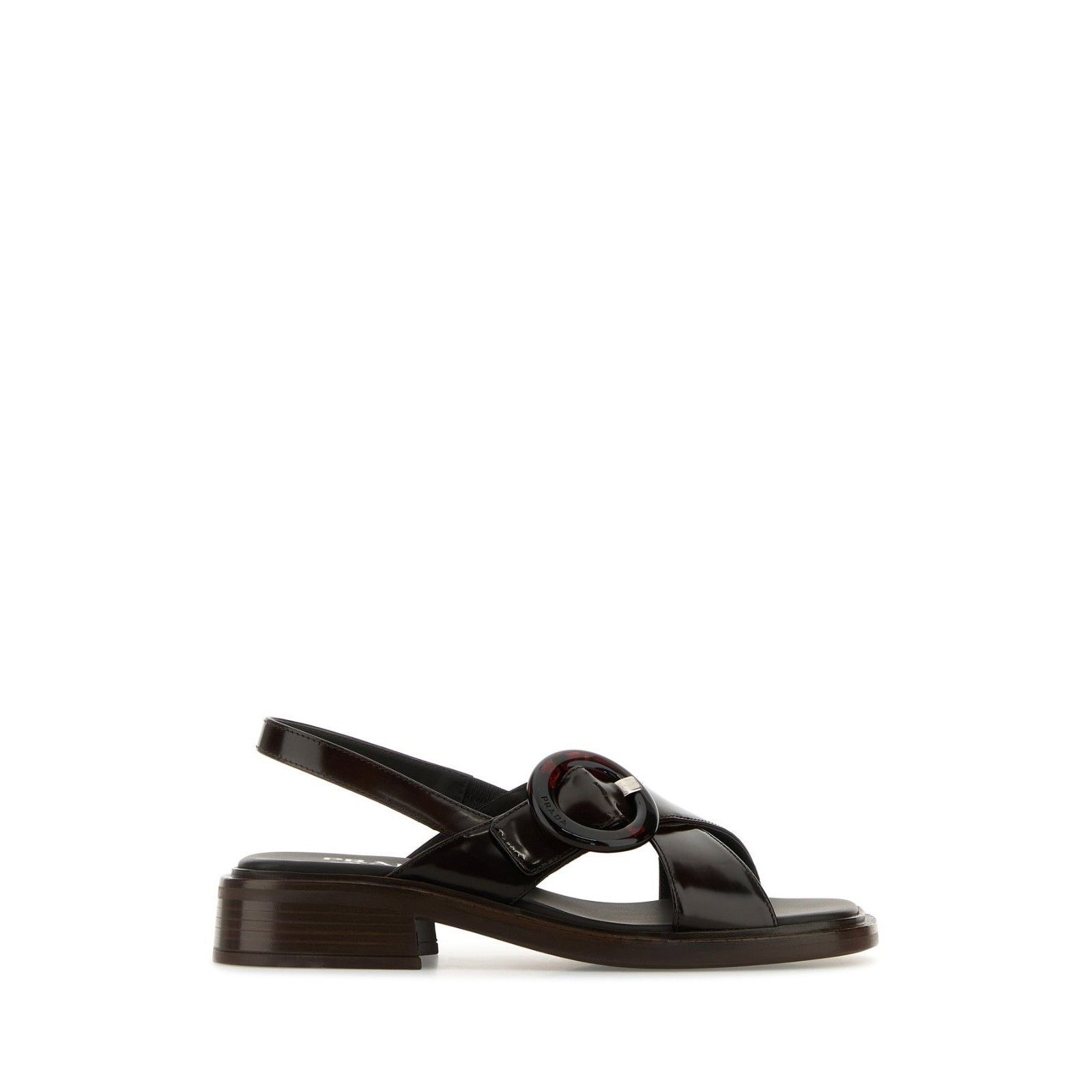 PRADA Brown Leather Sandals New And Authentic (Women's size: