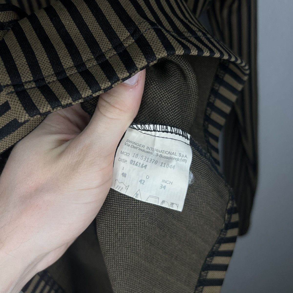 Fendi Fendi Monogram Zucca Striped Shirt Button Up Brown Black Size M / US 6-8 / IT 42-44 - 8 Thumbnail