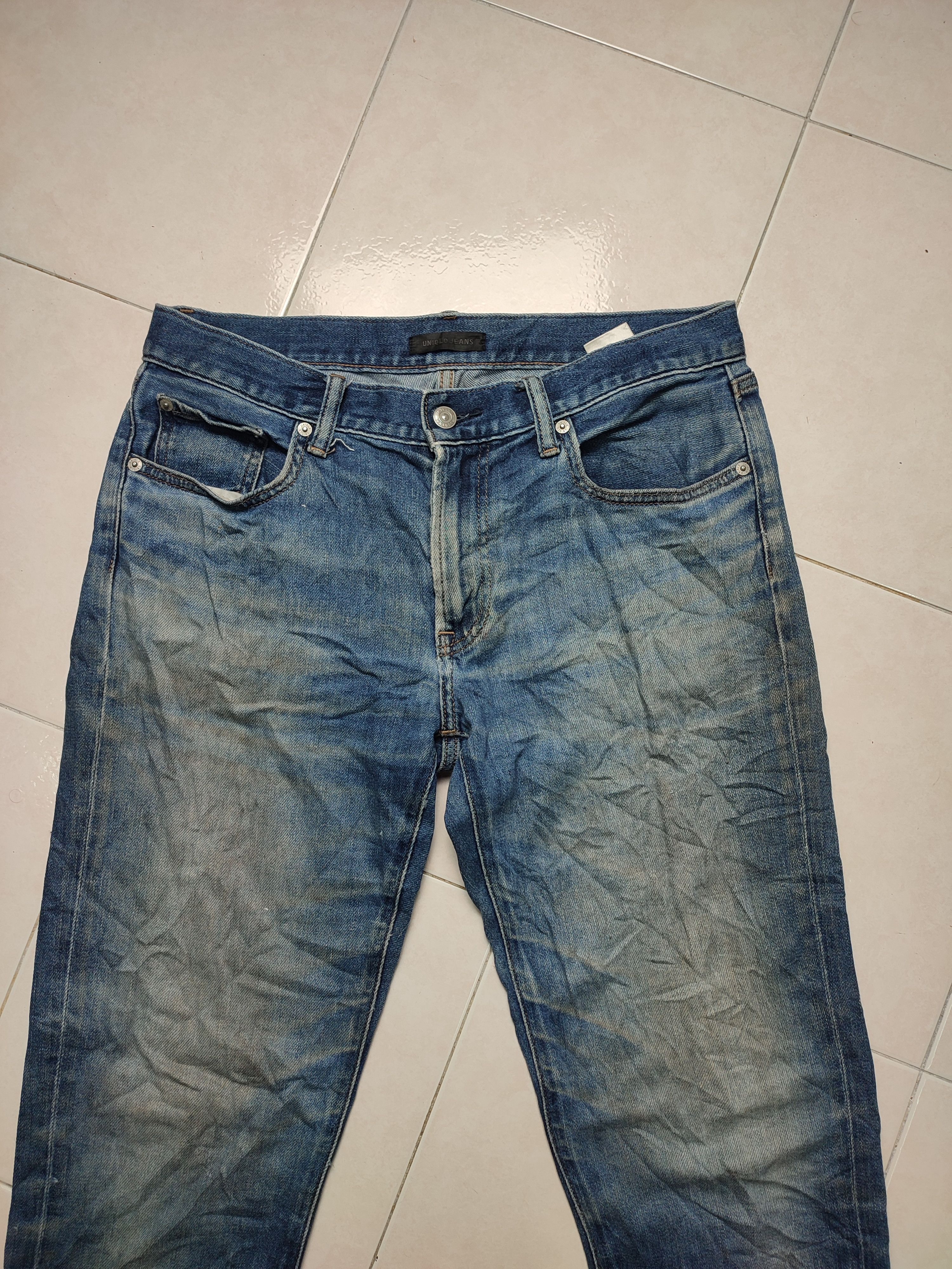 Uniqlo Crazy Vintage Uniqlo Distressed Jeans Size US 33 - 7 Thumbnail