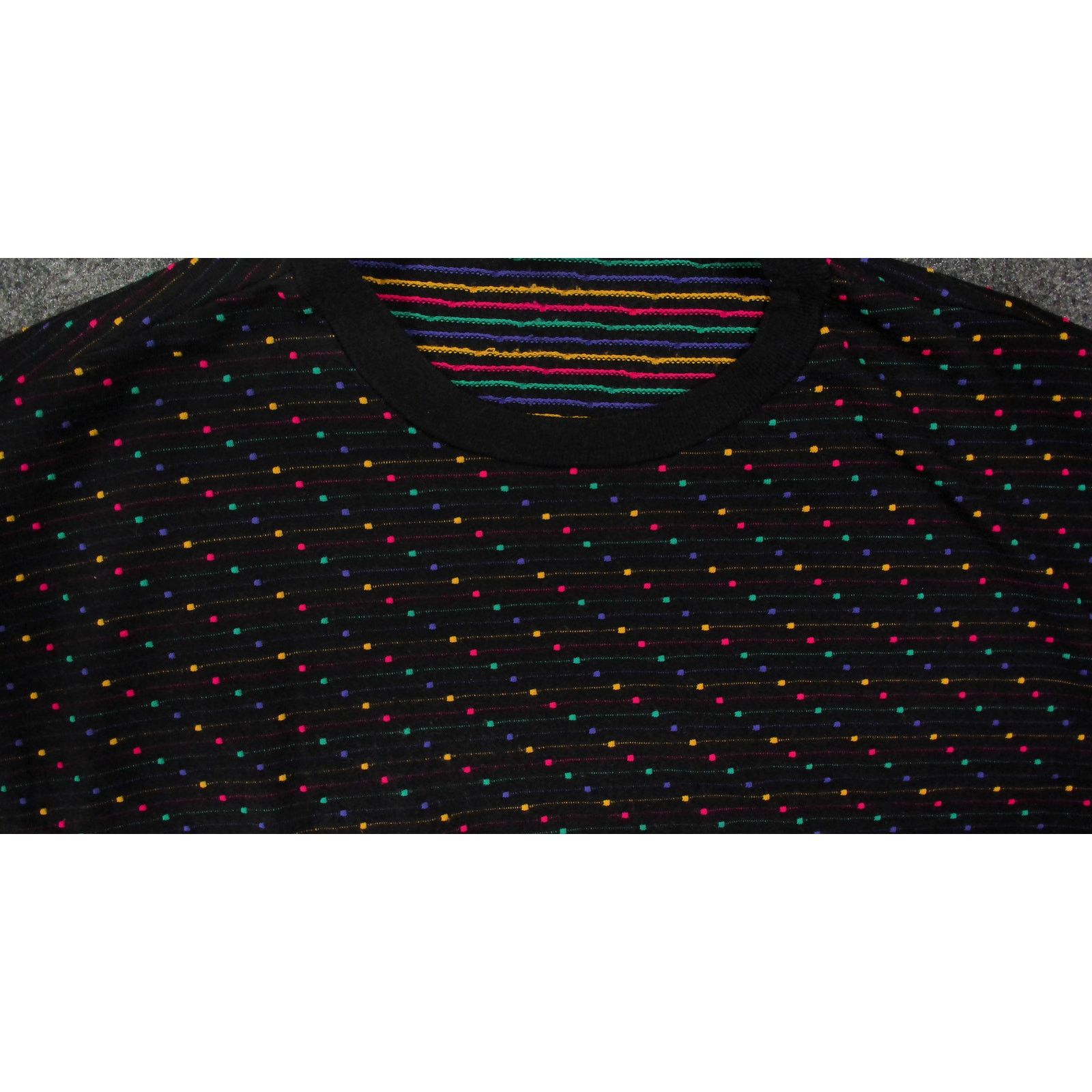 Vintage Vintage 90s Boxy Textured Micro-Stripe Oversized Tee Size XXL / US 16-18 / IT 52-54 - 7 Thumbnail