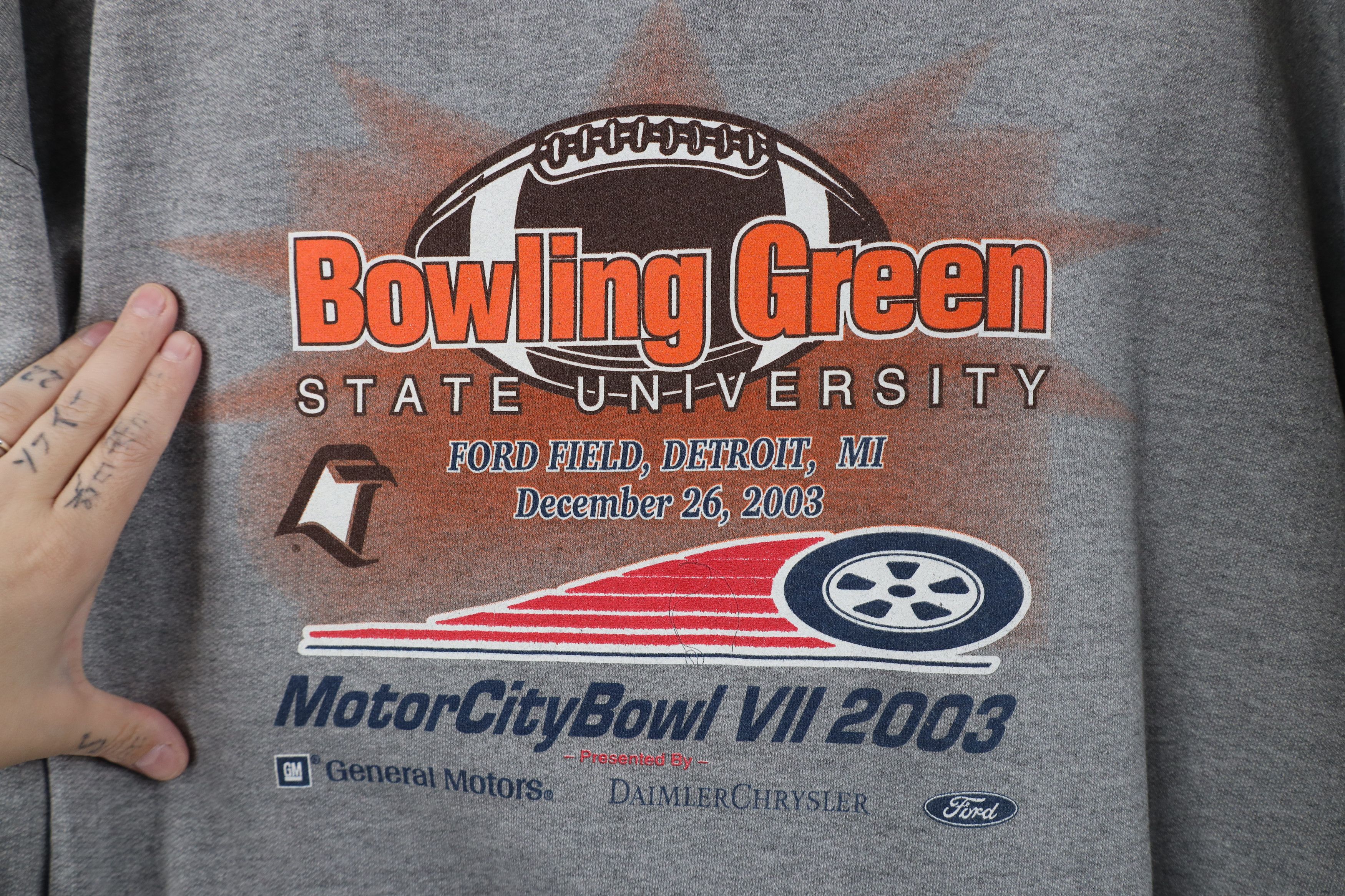 Vintage Vintage 2003 Bowling Green State University Football Hoodie Size US XL / EU 56 / 4 - 4 Thumbnail