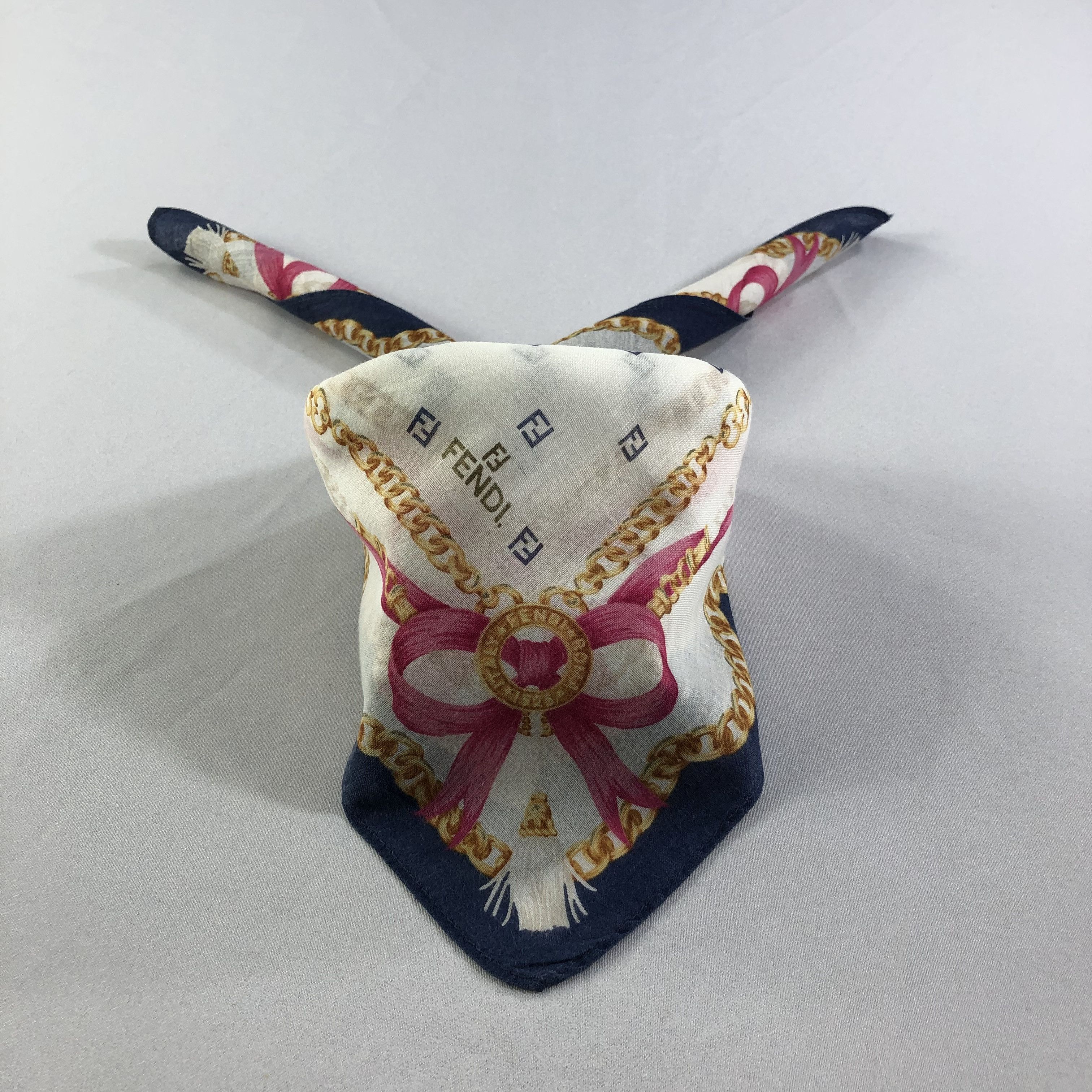 Vintage Fendi Monogram FF Handkerchief Neckerchief Bandana H1664 Size ONE SIZE - 1 Thumbnail