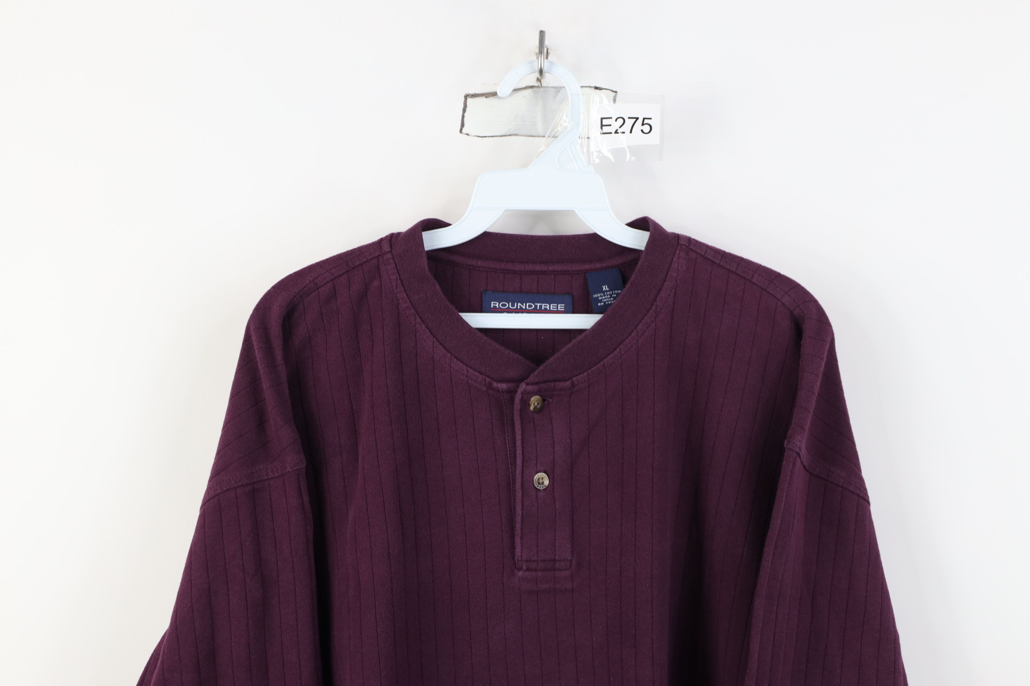Vintage Vintage 90s Y2K Streetwear Heavy Ribbed Henley T-Shirt Size US XL / EU 56 / 4 - 2 Thumbnail