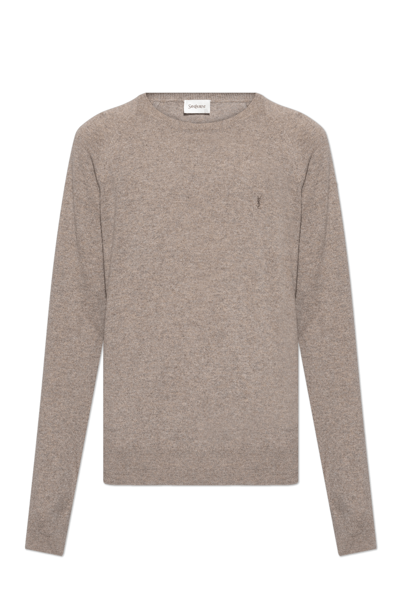 Saint Laurent Paris o1s22i1n0425 Cassandre Pure Cashmere Sweater in Beige Size US M / EU 48-50 / 2 - 1 Thumbnail