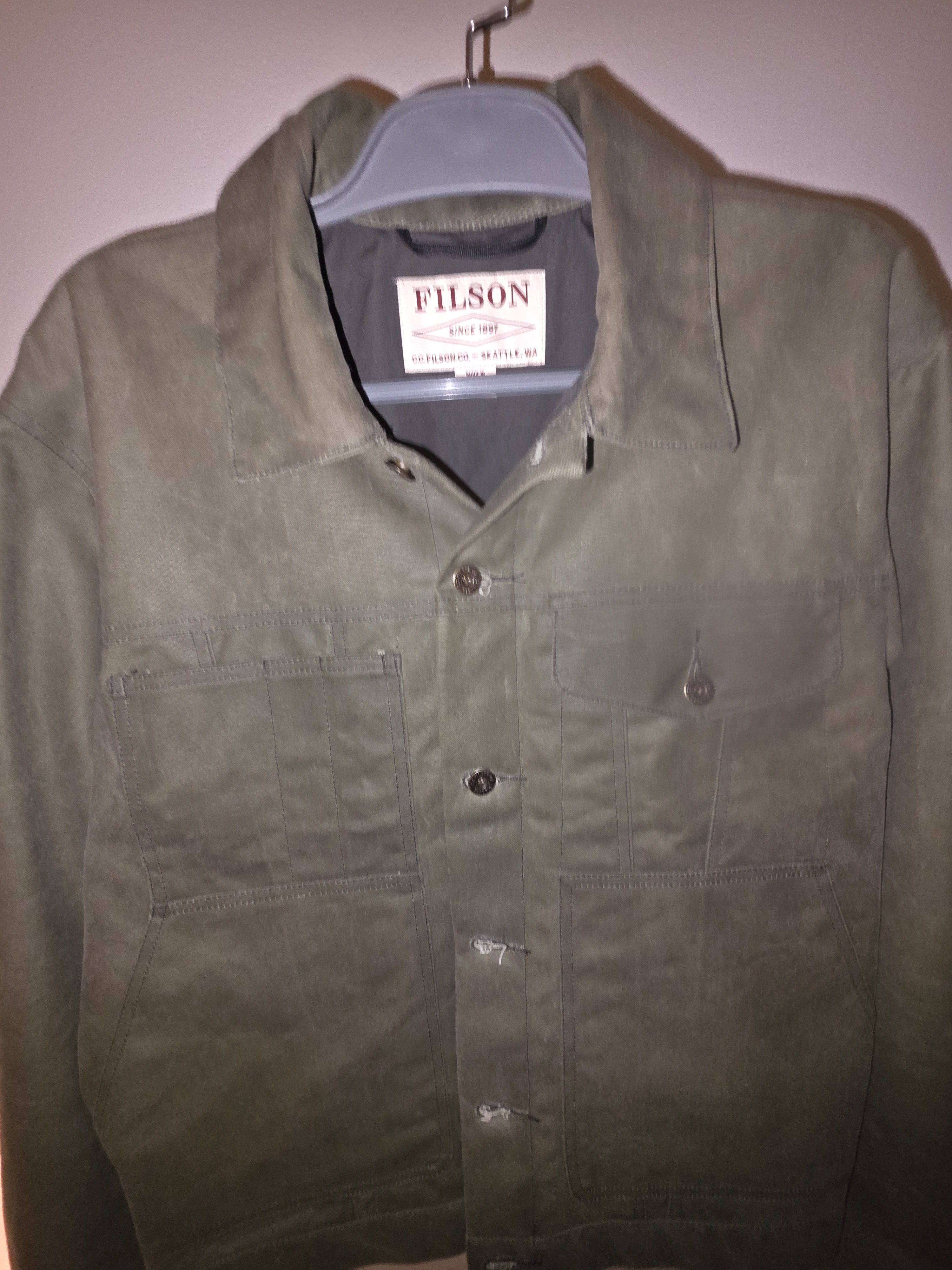 Filson Tin Cloth Short Lined Cruiser Jacket Size US XL / EU 56 / 4 - 3 Thumbnail