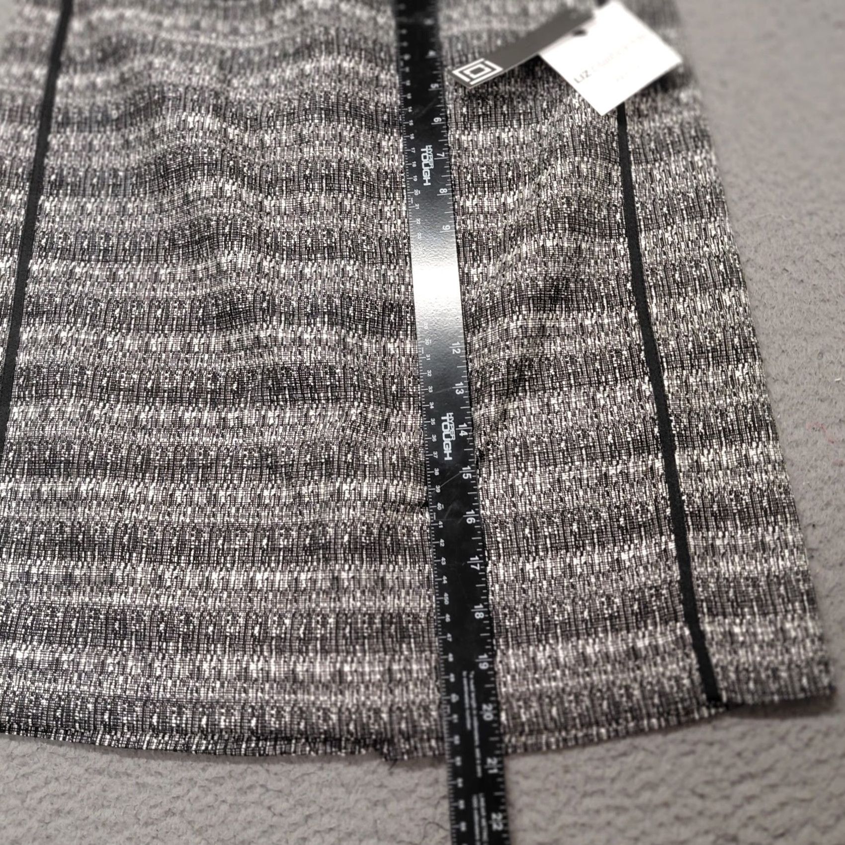 Liz Claiborne Liz Claiborne Skirt Women 10P Petite Short Tweed Lined Ribbon Trim Black/White Pencil Style Vintage No Size 32" / US 10 / IT 46 - 3 Thumbnail