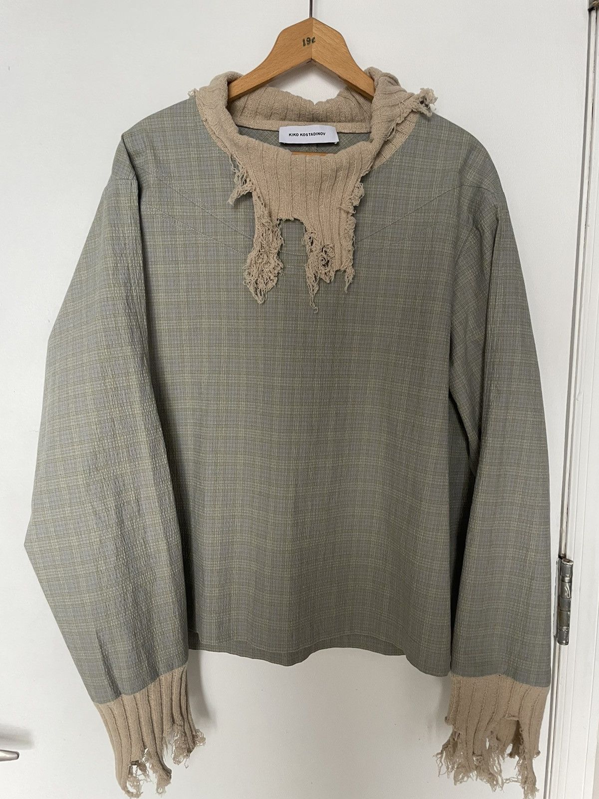 image of Kiko Kostadinov Cedid Rib Pullover in Yellow Stone, Men's (Size Medium)