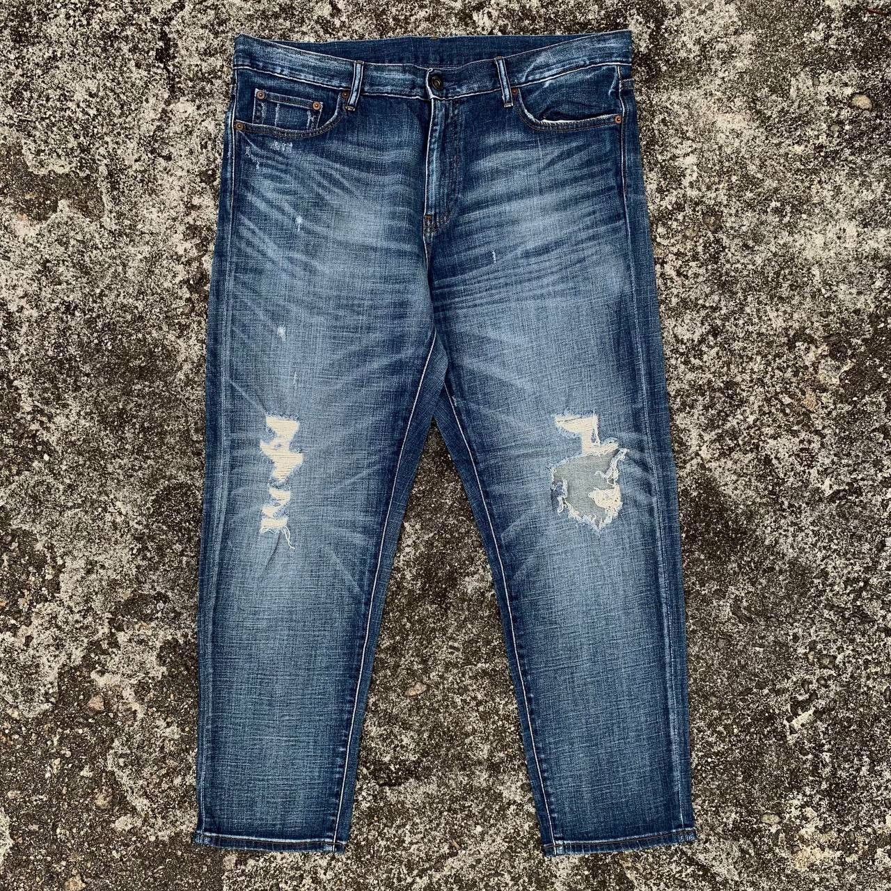 Uniqlo Women Uniqlo Slim Boyfriend Tapered Ripped Jeans By Kaihara Size 36" / US 14 / IT 50 - 1 Thumbnail