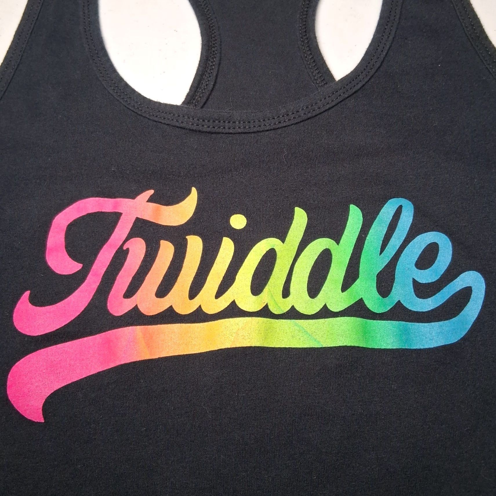 Next Level Twiddle Tank Top Women M Black Graphic Racer Back Jam Band Music Next Level Shirt Tank Top Racerback Casual Size M / US 6-8 / IT 42-44 - 7 Thumbnail