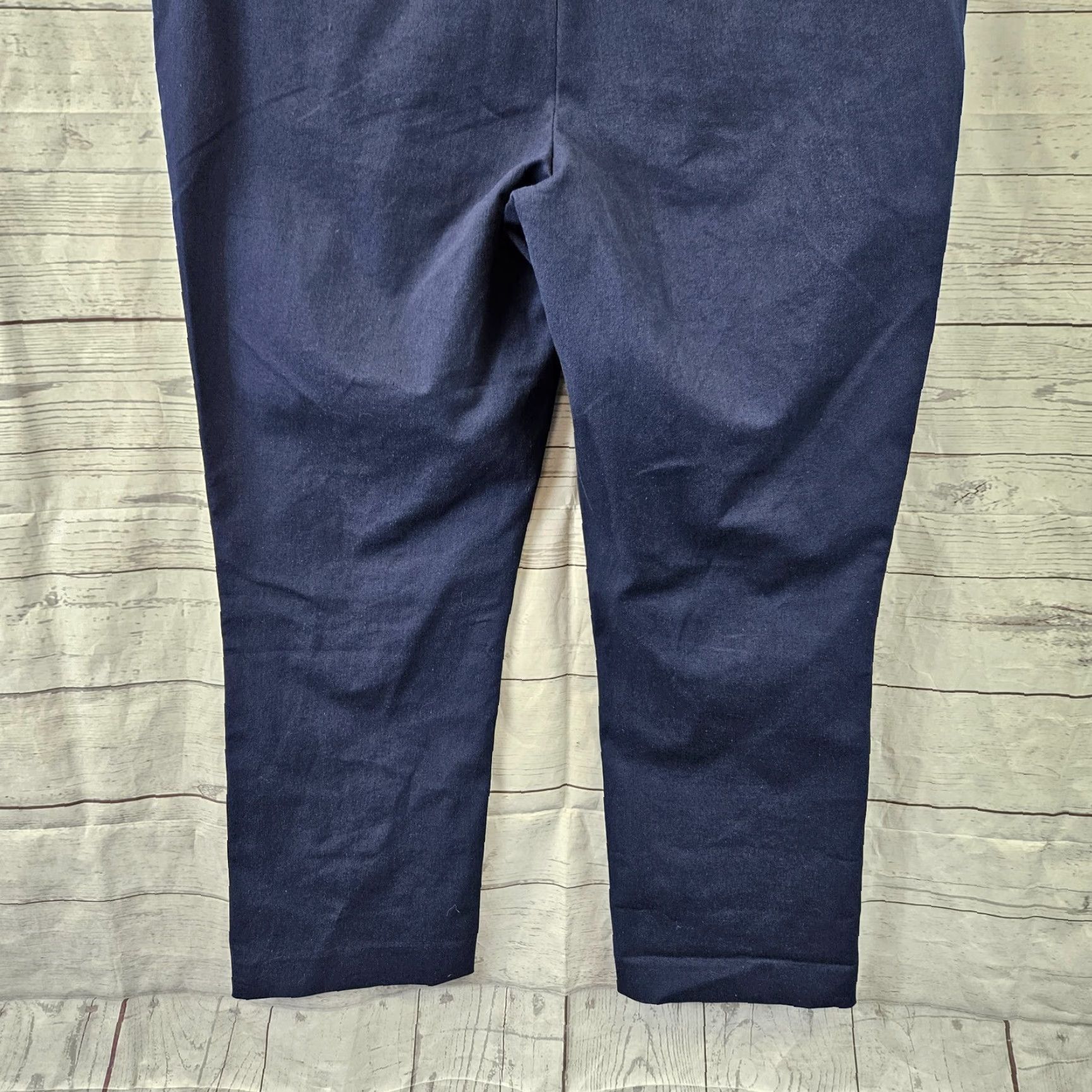 Banana Republic Banana Republic Womens Cropped Pants Sz 10 Blue Mid Rise Cotton Blend Size 32" / US 10 / IT 46 - 5 Thumbnail