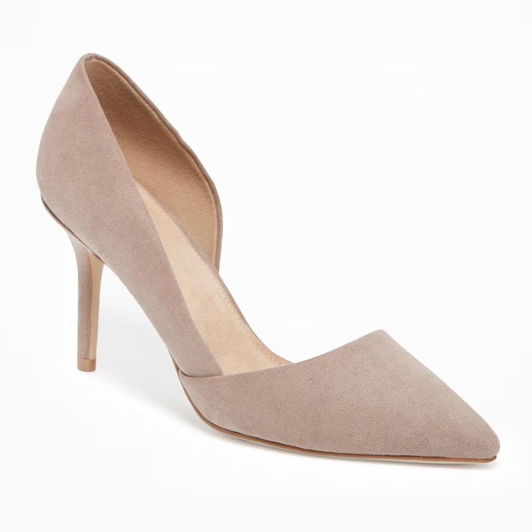 Old Navy Old Navy Suede D'Orsay Stilettos Heel Pump Dark Taupe 7 Size US 7 / IT 37 - 10 Thumbnail