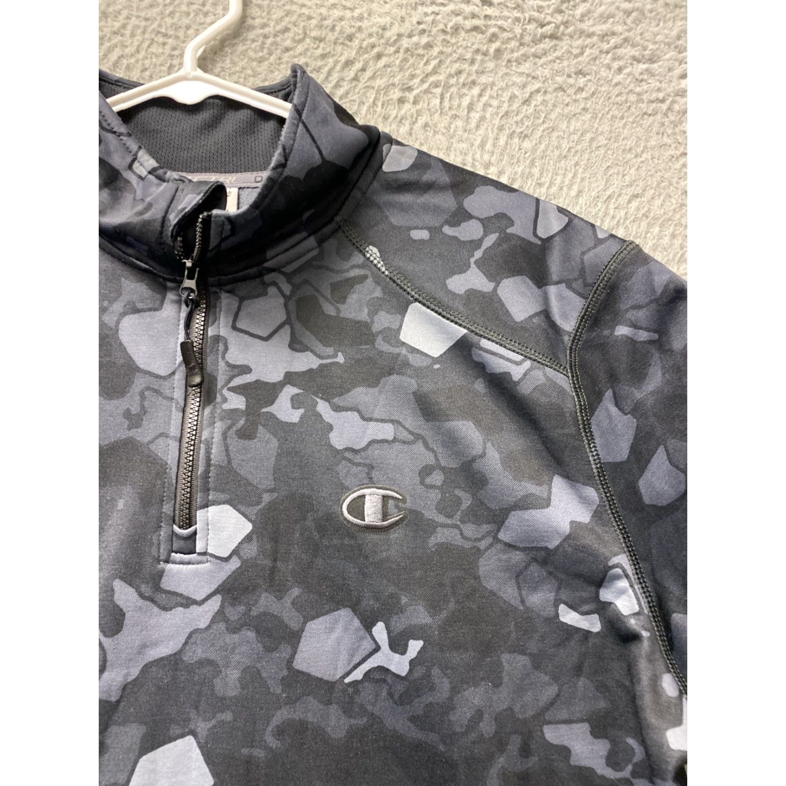 Champion Champion Jacket Men L Gray Fleece 1/4 Zip Logo Pockets 60-38 Size US L / EU 52-54 / 3 - 2 Thumbnail