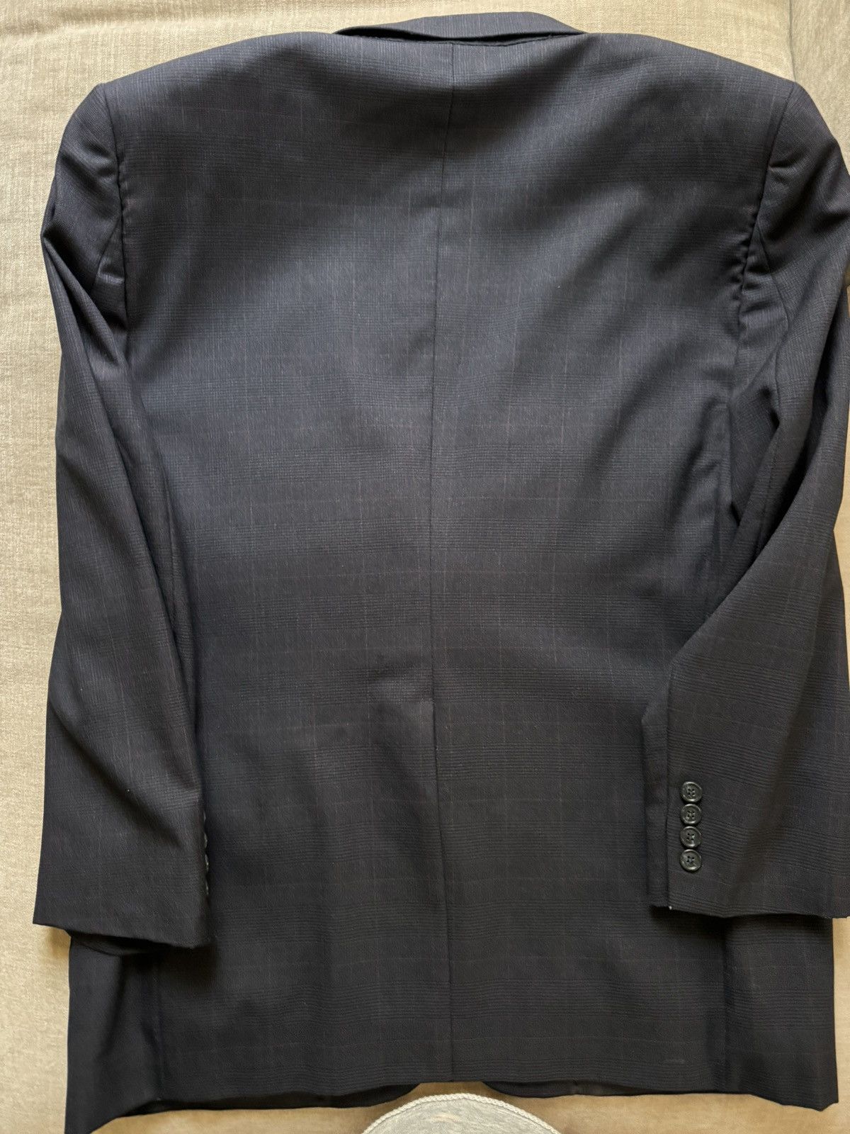 Burberry Burberrys’ Vintage Subtle Glen Plaid Wool Jacket Size 44R - 11 Thumbnail