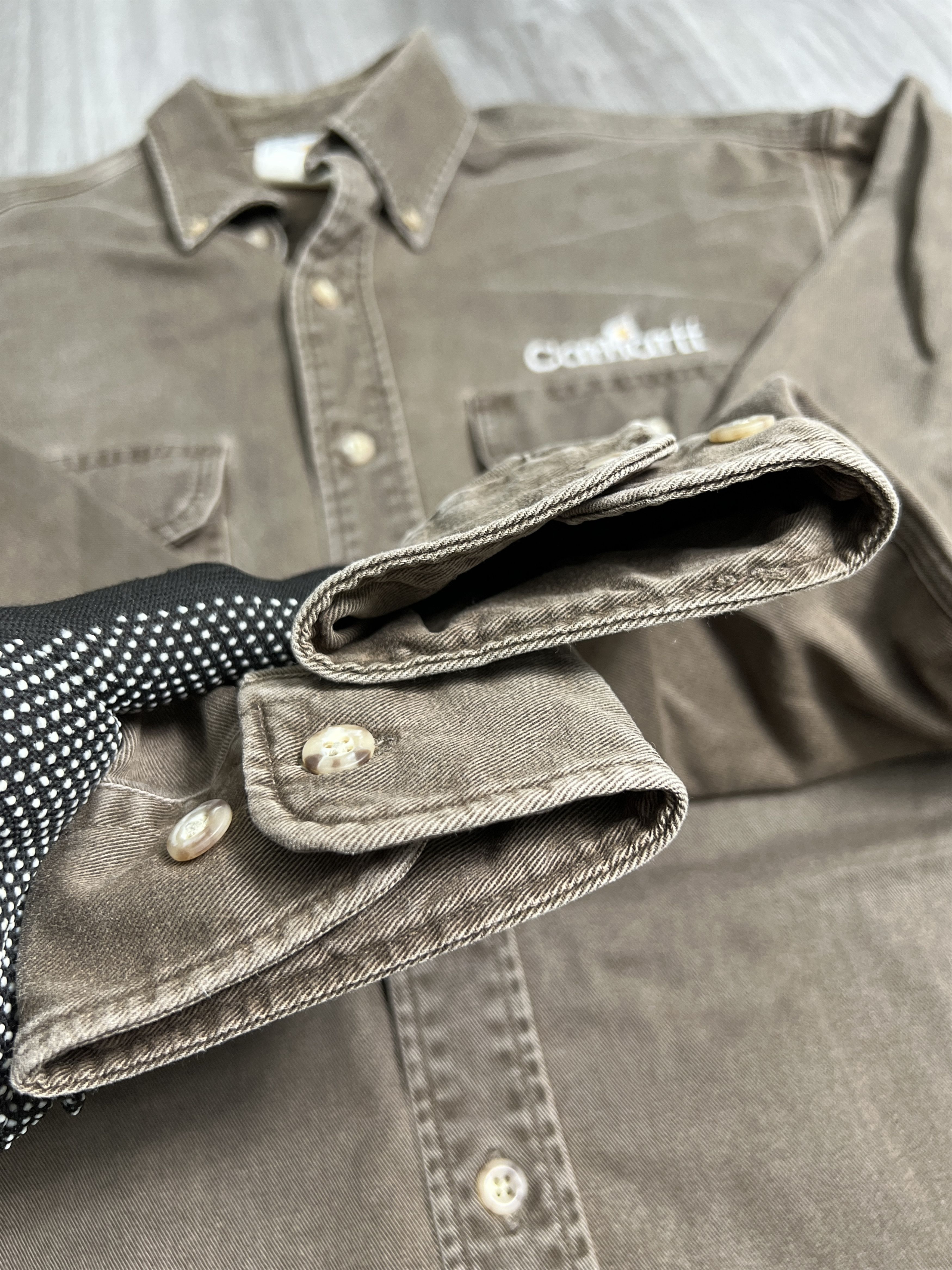 Carhartt Vintage CARHARTT Embroidery Logo Button Up Shirt JKA087 Size US L / EU 52-54 / 3 - 4 Thumbnail