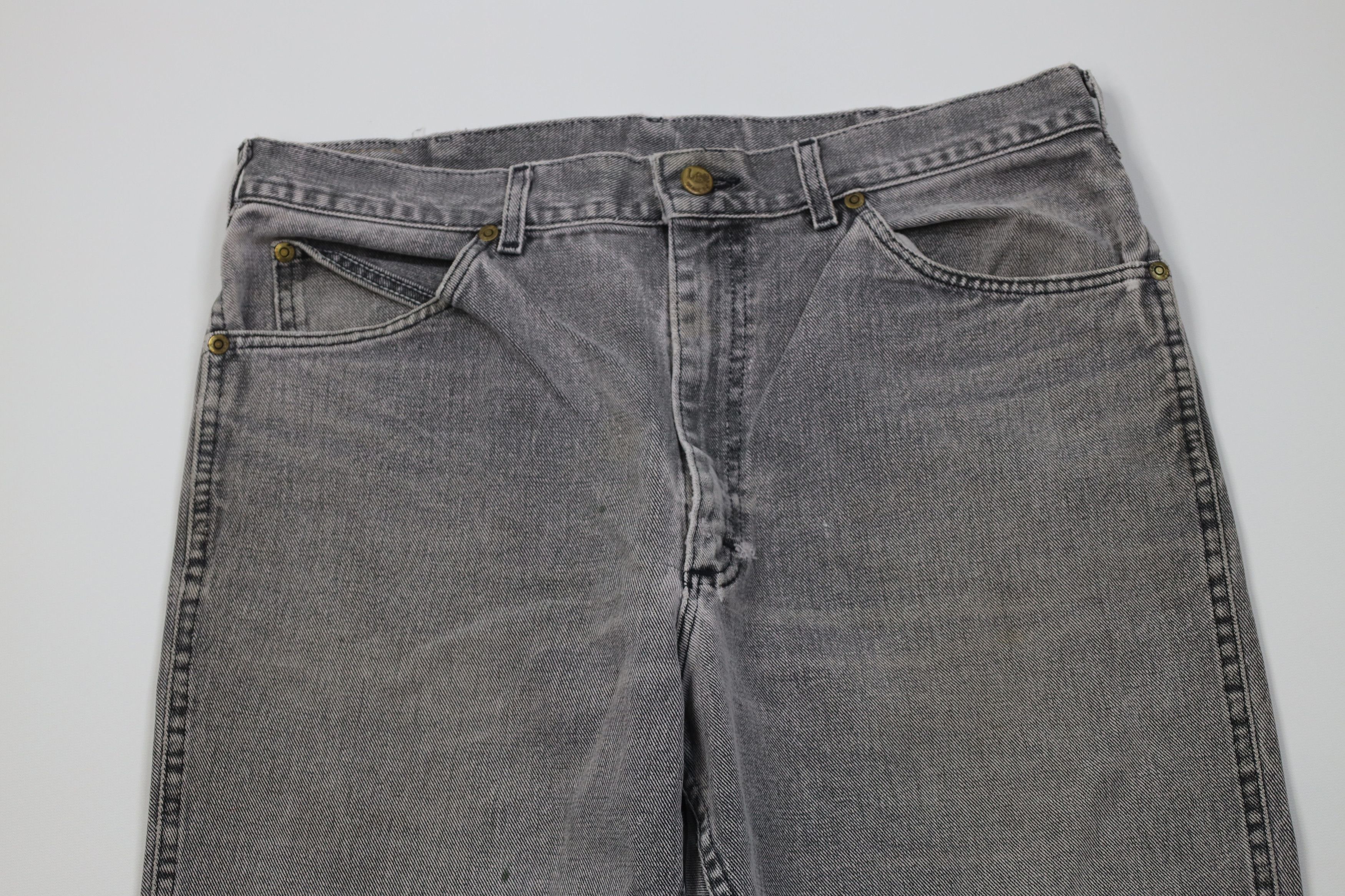 Lee Vintage 90s Lee Straight Leg Denim Jeans Gray Cotton USA Size US 34 / EU 50 - 2 Thumbnail