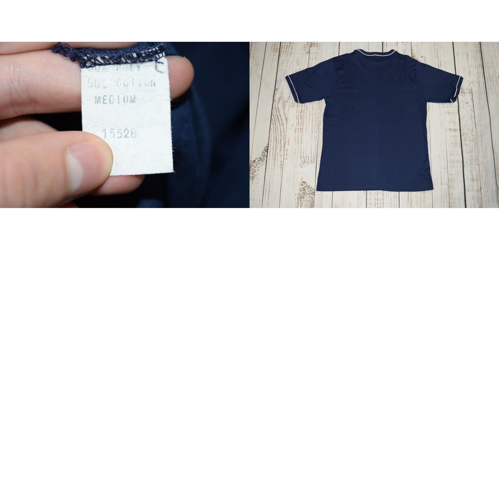 Lacoste VINTAGE Lacoste T-Shirt 50/50 Poly Cotton Classic Crew Neck Blue Green Gator Tennis 60s 70s Mens M Size US M / EU 48-50 / 2 - 8 Thumbnail