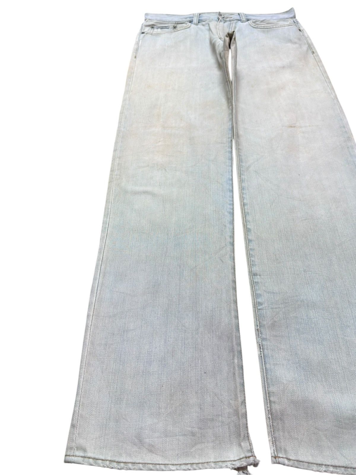 Calvin Klein 205W39NYC Vintage Calvin Klein Mudwash Long Leg Denim Size US 33 - 3 Thumbnail