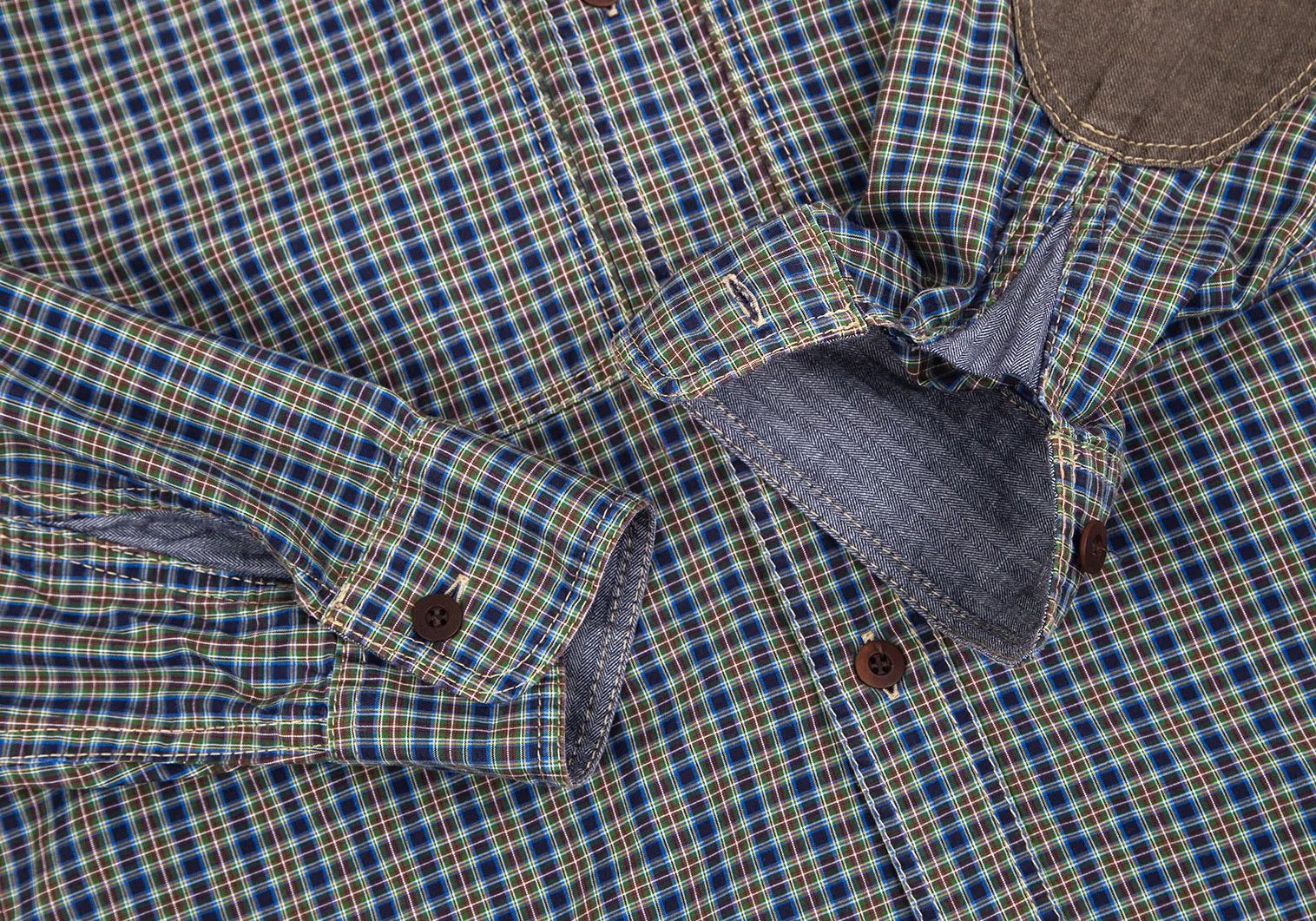 Junya Watanabe Checkered Pocket Shirt in Navy Tea Green, Size XS Size US XS / EU 42 / 0 - 5 Thumbnail