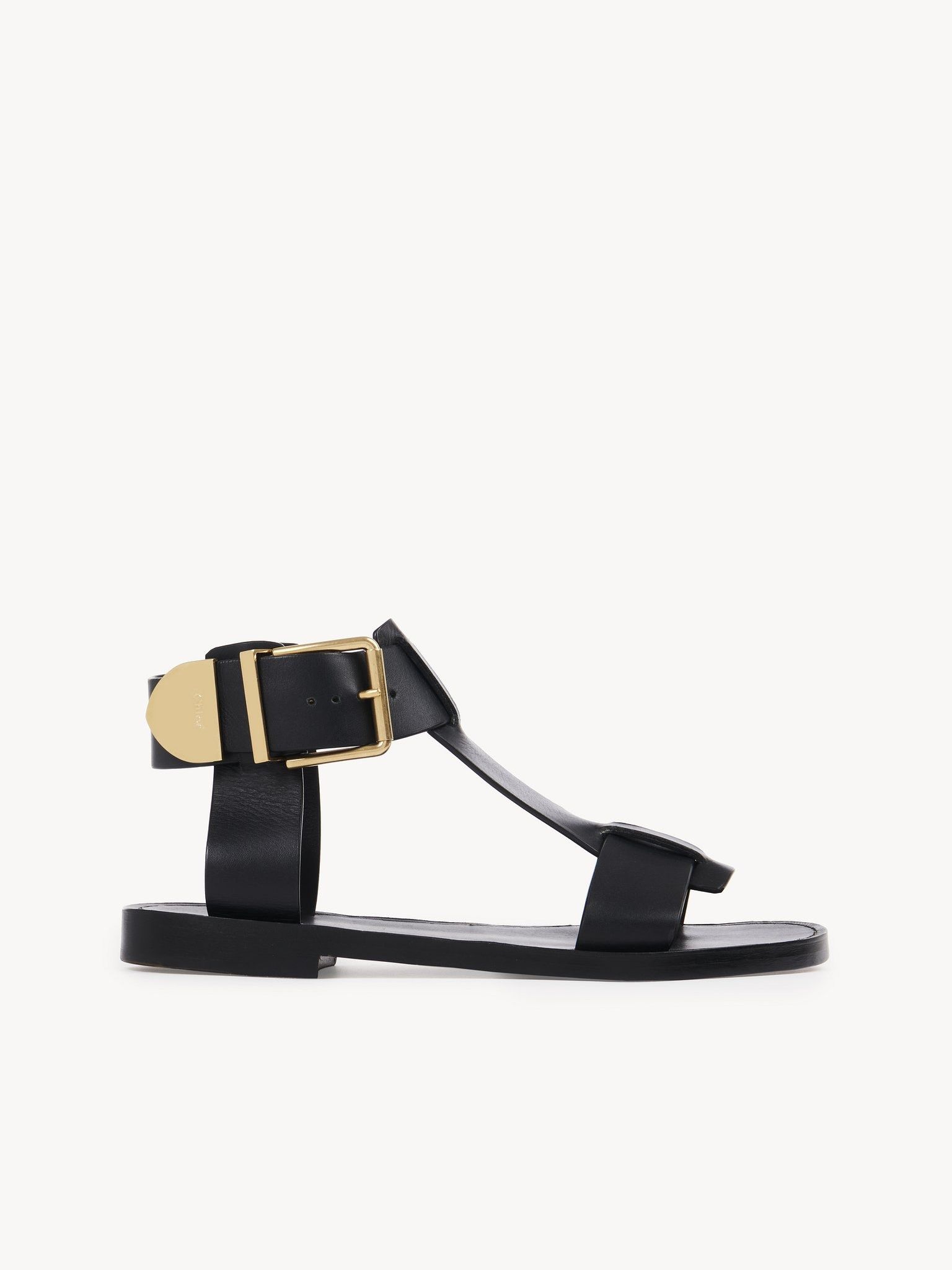 Chloe o1loc1c0325 CHC23 Rebecca Flats Sandals in Black Size US 8 / IT 38 - 1 Thumbnail