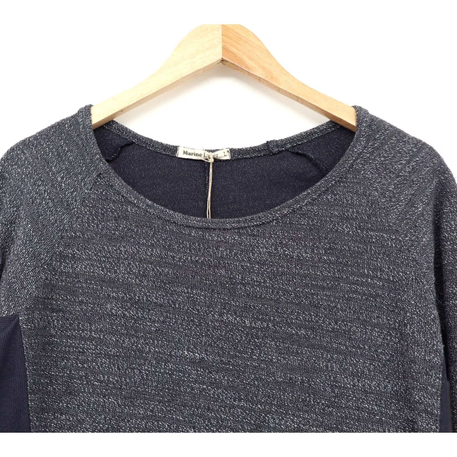 Marine Layer Marine Layer Dress 3/4 Sleeve Women's L Gray Cotton Blend Knit Pencil Sheath Casual Size L / US 10 / IT 46 - 3 Thumbnail