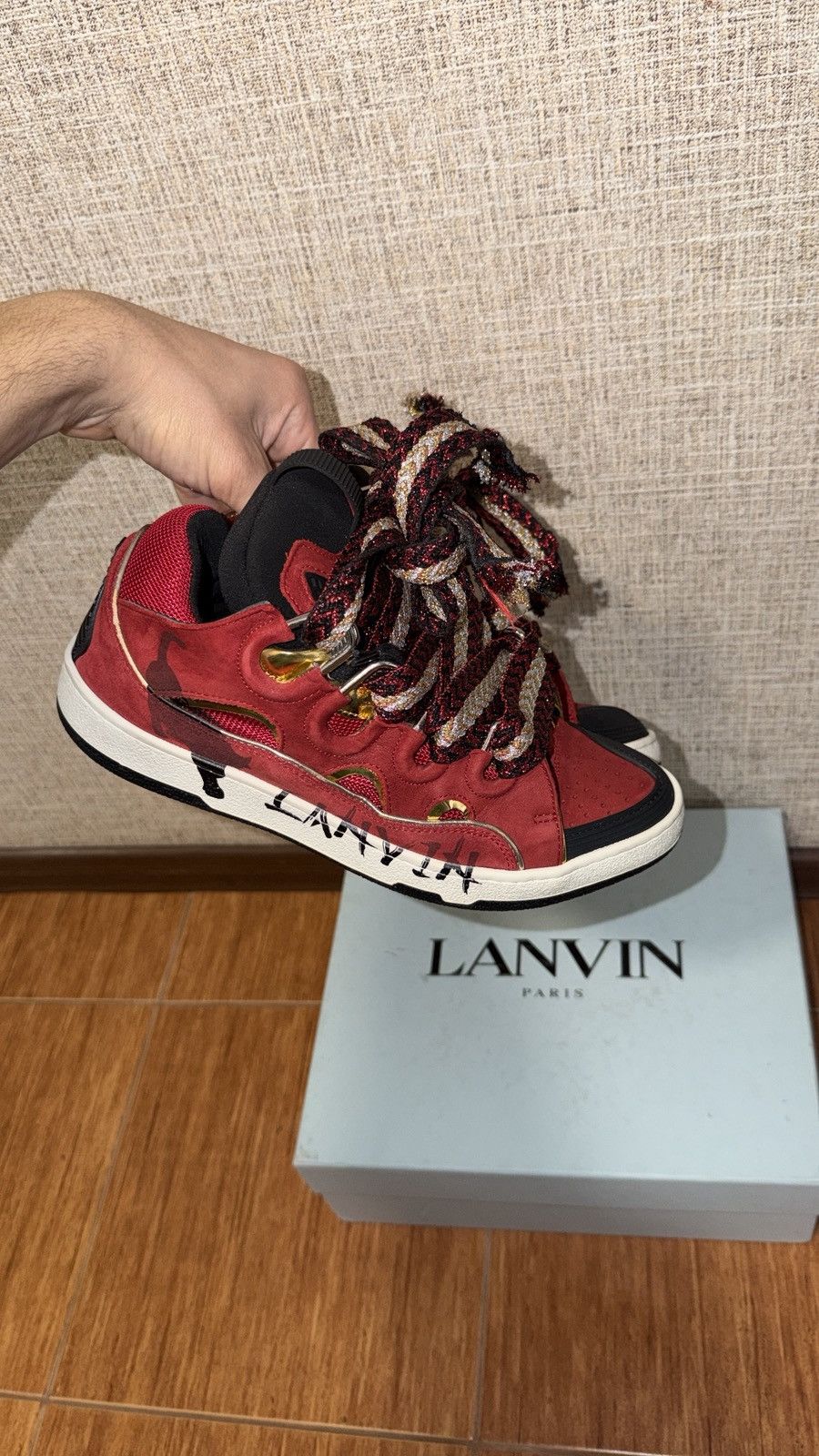 Lanvin LANVIN CURB “RED GOLD” GRAFFITI Size US 9 / EU 42 - 1 Thumbnail