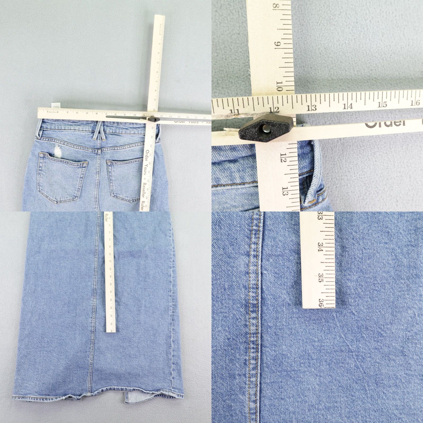 Good American VINTAGE Good American Denim Skirt Women's Maxi Long Blue Cotton Casual 0/25 Size 25" / US 0 / IT 36 - 8 Thumbnail