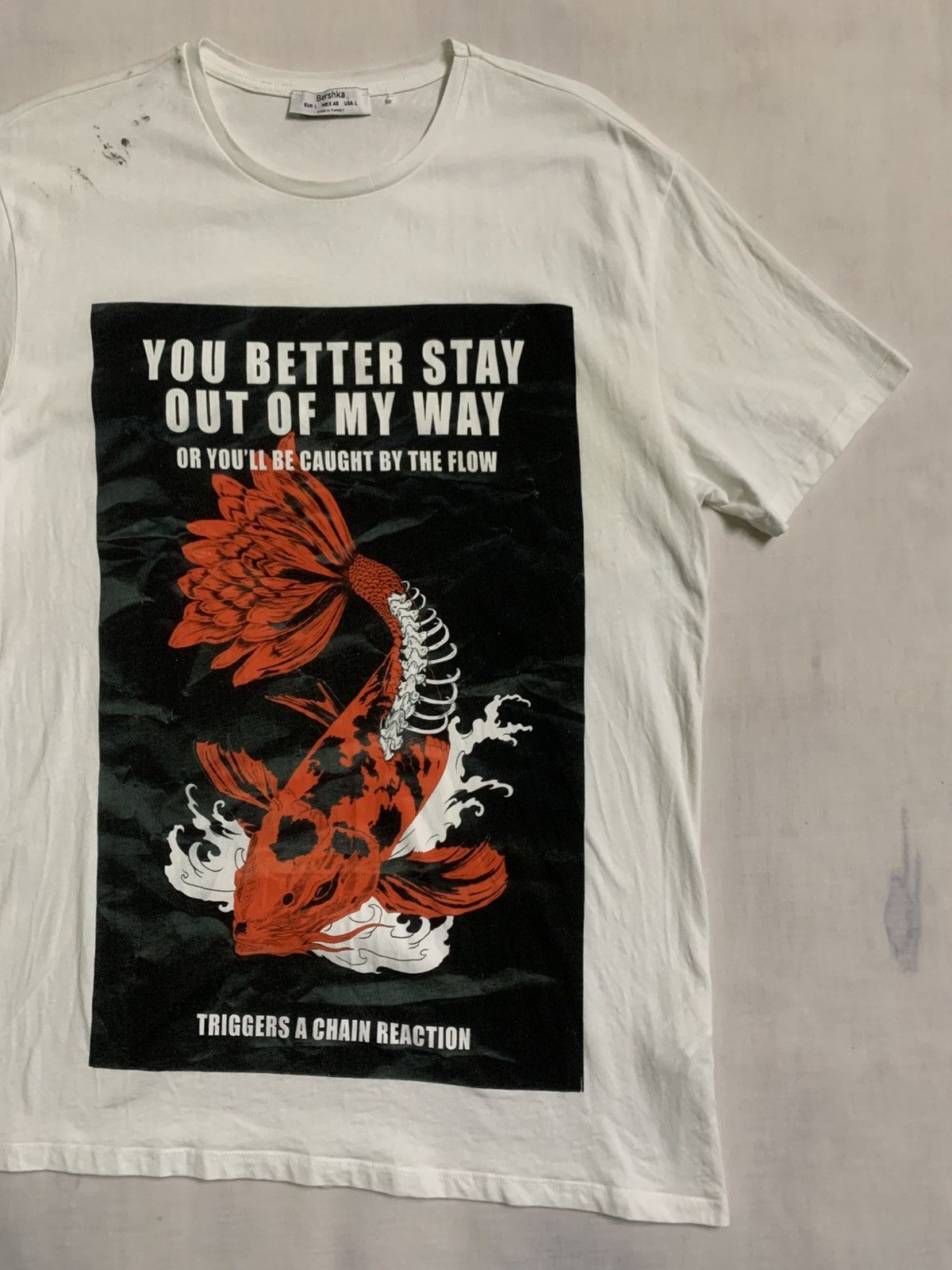 Bershka BERSHKA TEE Size US L / EU 52-54 / 3 - 3 Thumbnail