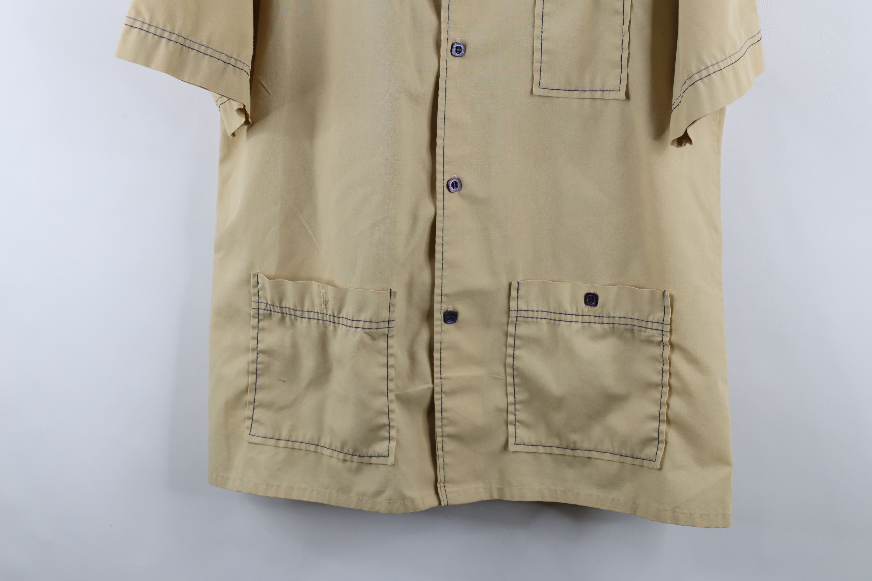Vintage Vintage 60s 70s Streetwear Short Sleeve Button Shirt USA Size US L / EU 52-54 / 3 - 3 Thumbnail