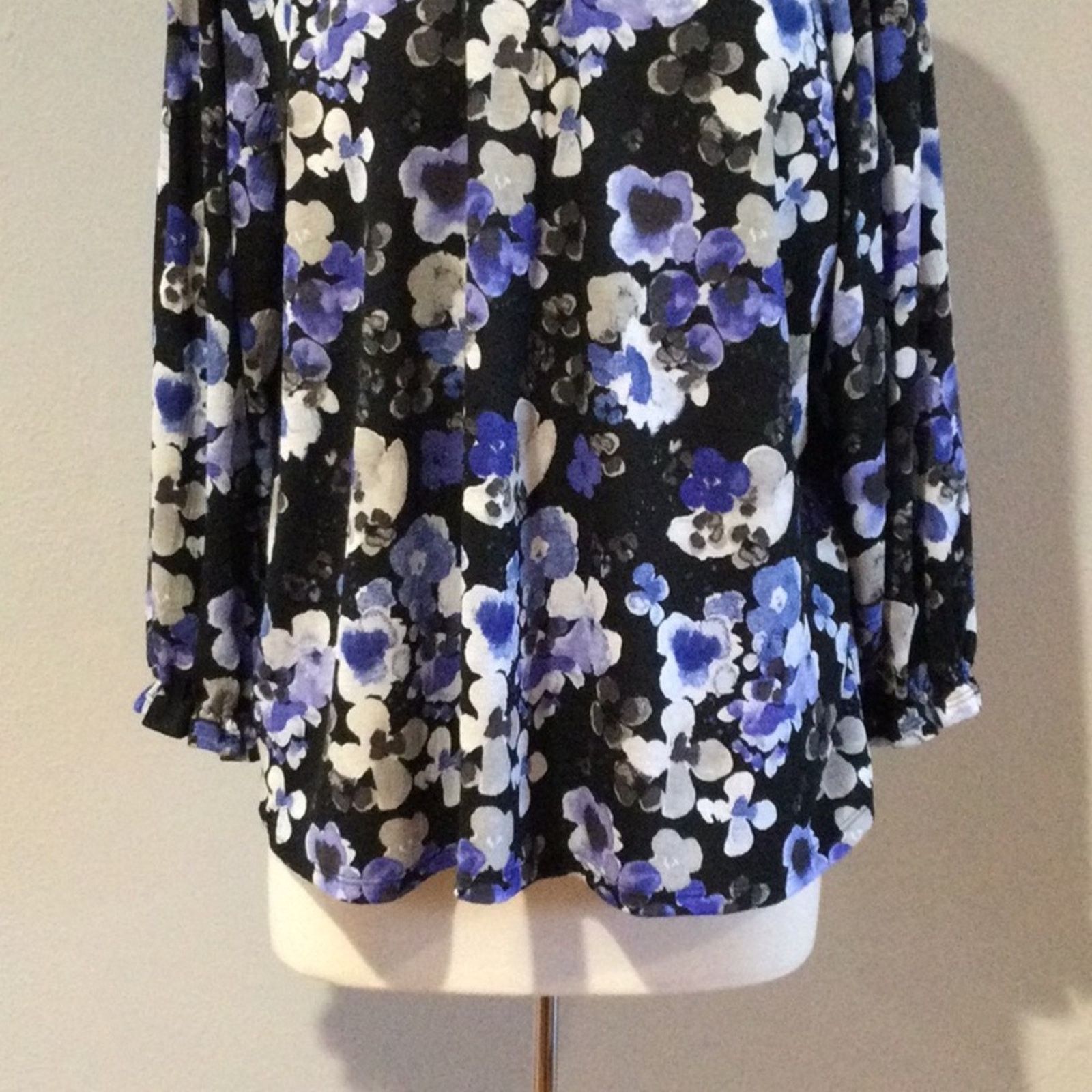 Other Cato Est. 1946 Multicolor Peplum Sleeve Floral Blouse Sz XL Size XL / US 12-14 / IT 48-50 - 4 Thumbnail