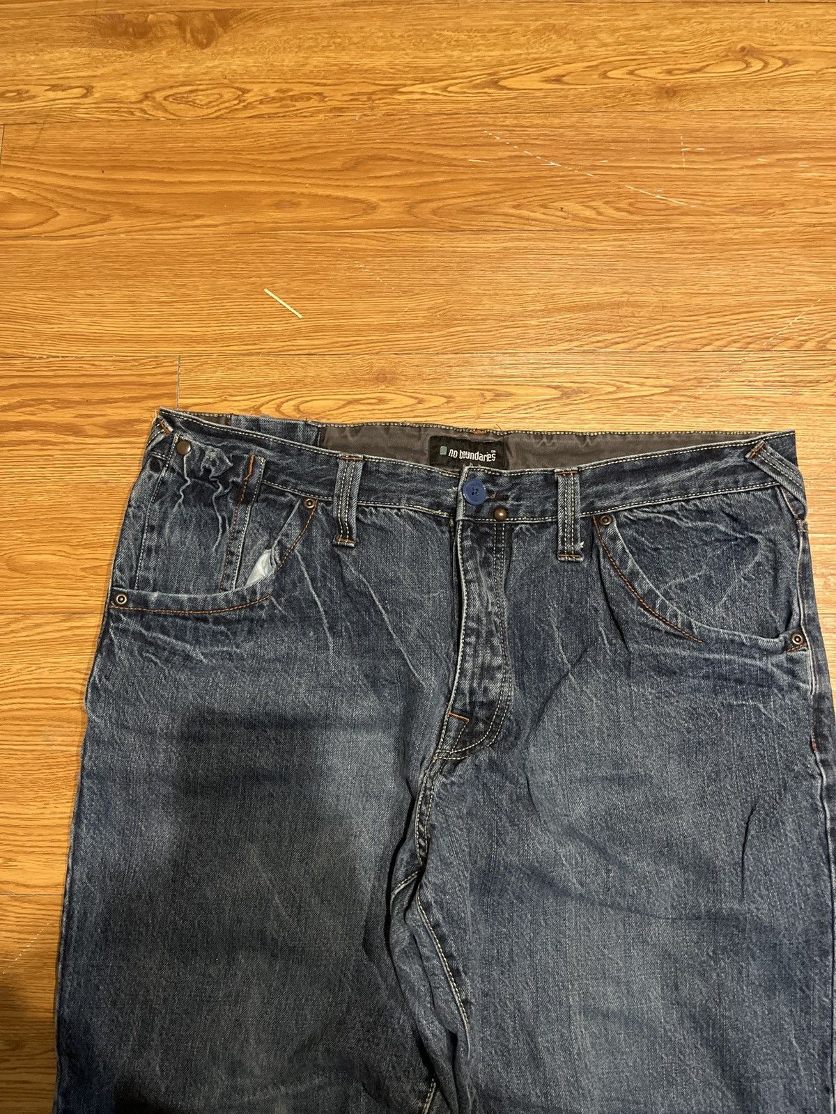 Vintage vintage baggy skater “no boundaries” jeans Size US 38 / EU 54 - 3 Thumbnail