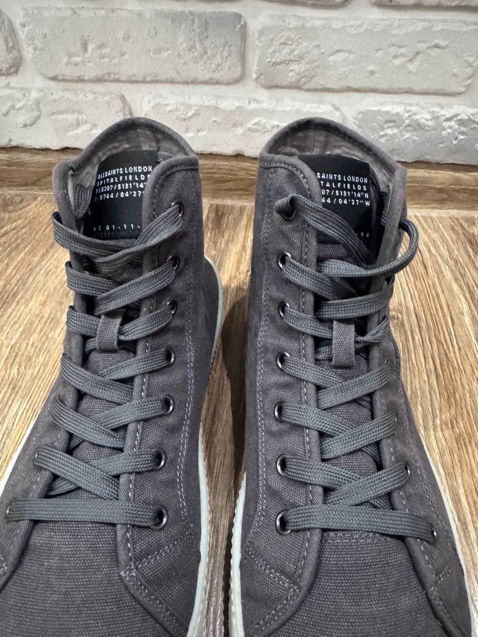 Allsaints Allsaints Max Canvas High Top Sneakers Shoes Size US 13 / EU 46 - 7 Thumbnail