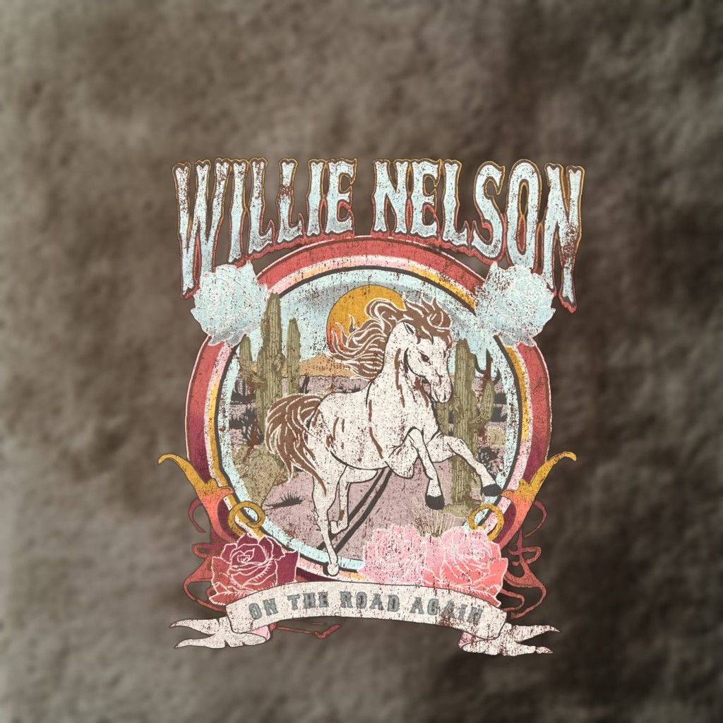Cotton On Willie Nelson Cotton On T-Shirt Womens XXS Brown On The Road Again Western Crew Neck Short Sleeve Shirt Womens Size XXS / US 00 / IT 34 - 1 Thumbnail