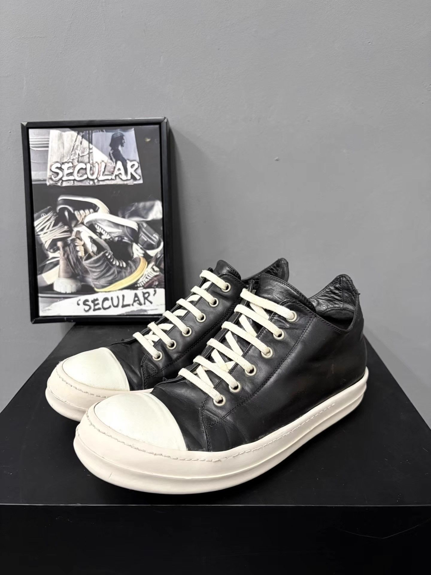 Rick Owens Rick Owens Mainline Leather Sneakers K34 Size US 7.5 / EU 40-41 - 1 Thumbnail