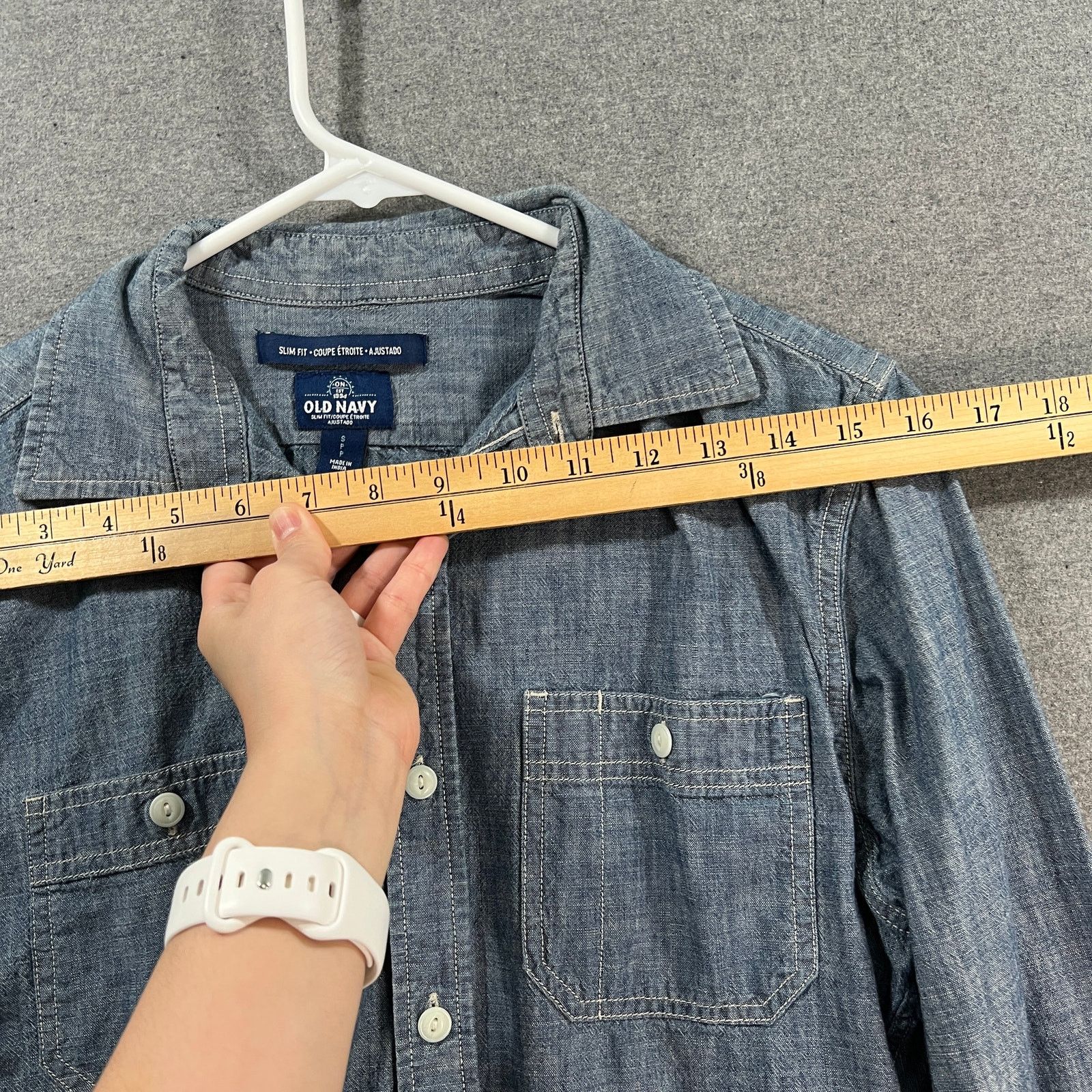 Old Navy Old Navy Men's Long-sleeve Button-up Shirt Blue Size Small Size US S / EU 44-46 / 1 - 6 Thumbnail