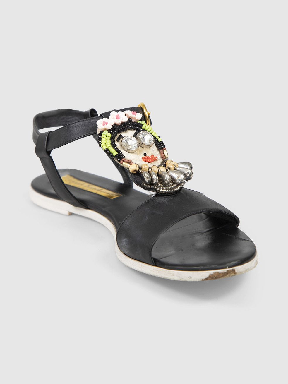 Rupert Sanderson Black Leather Cara Sandals Size US 8 / IT 38 - 1 Thumbnail