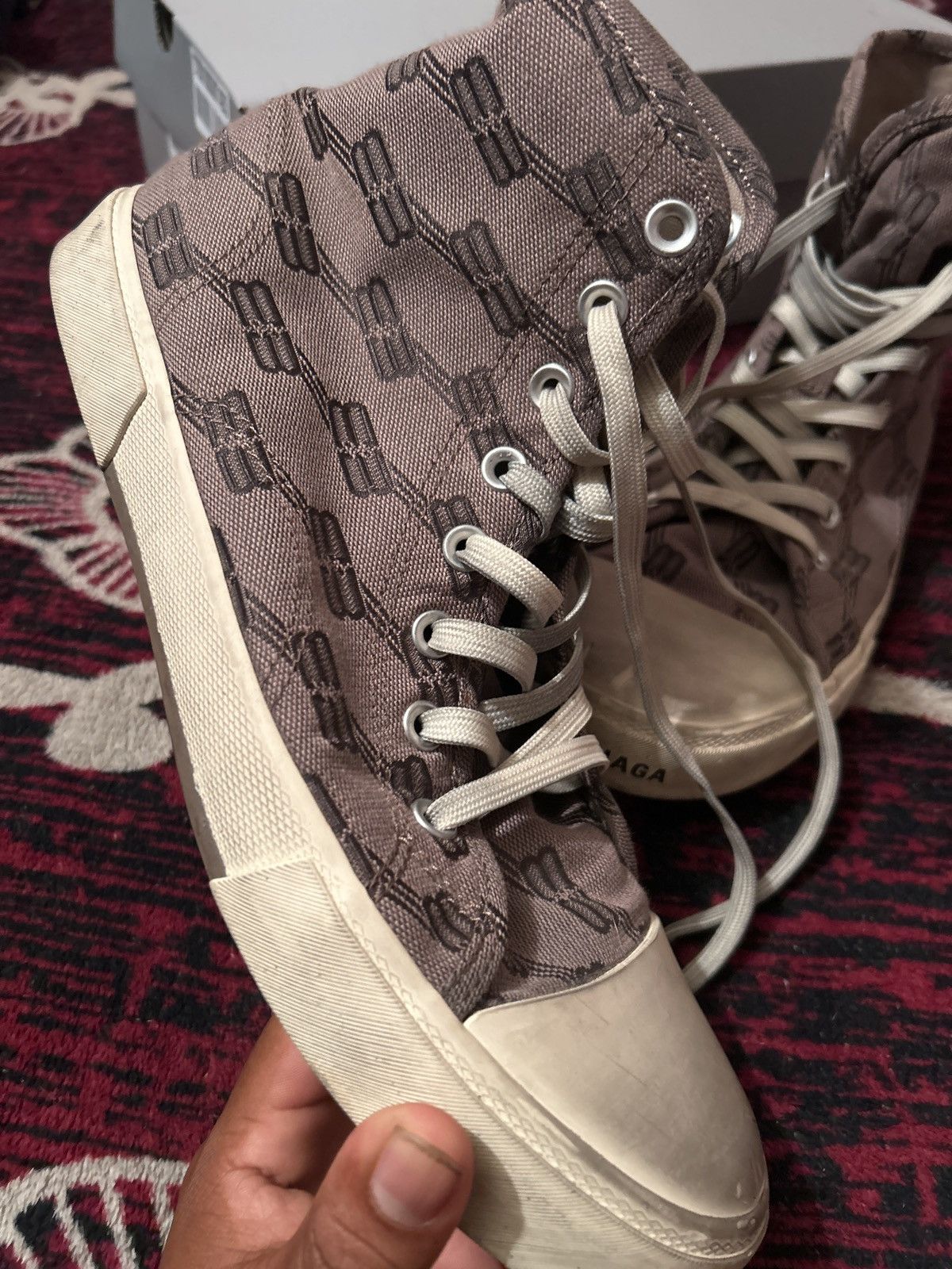 Balenciaga Balenciaga Paris Hightop Sneaker BB Monogram Size US 11 / EU 44 - 8 Thumbnail
