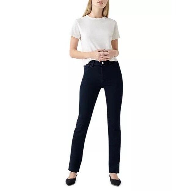 DL1961 DL1961 Womens Jeans Black Coco Curvy Straight Mid Rise Dark Size 27" / US 4 / IT 40 - 1 Thumbnail
