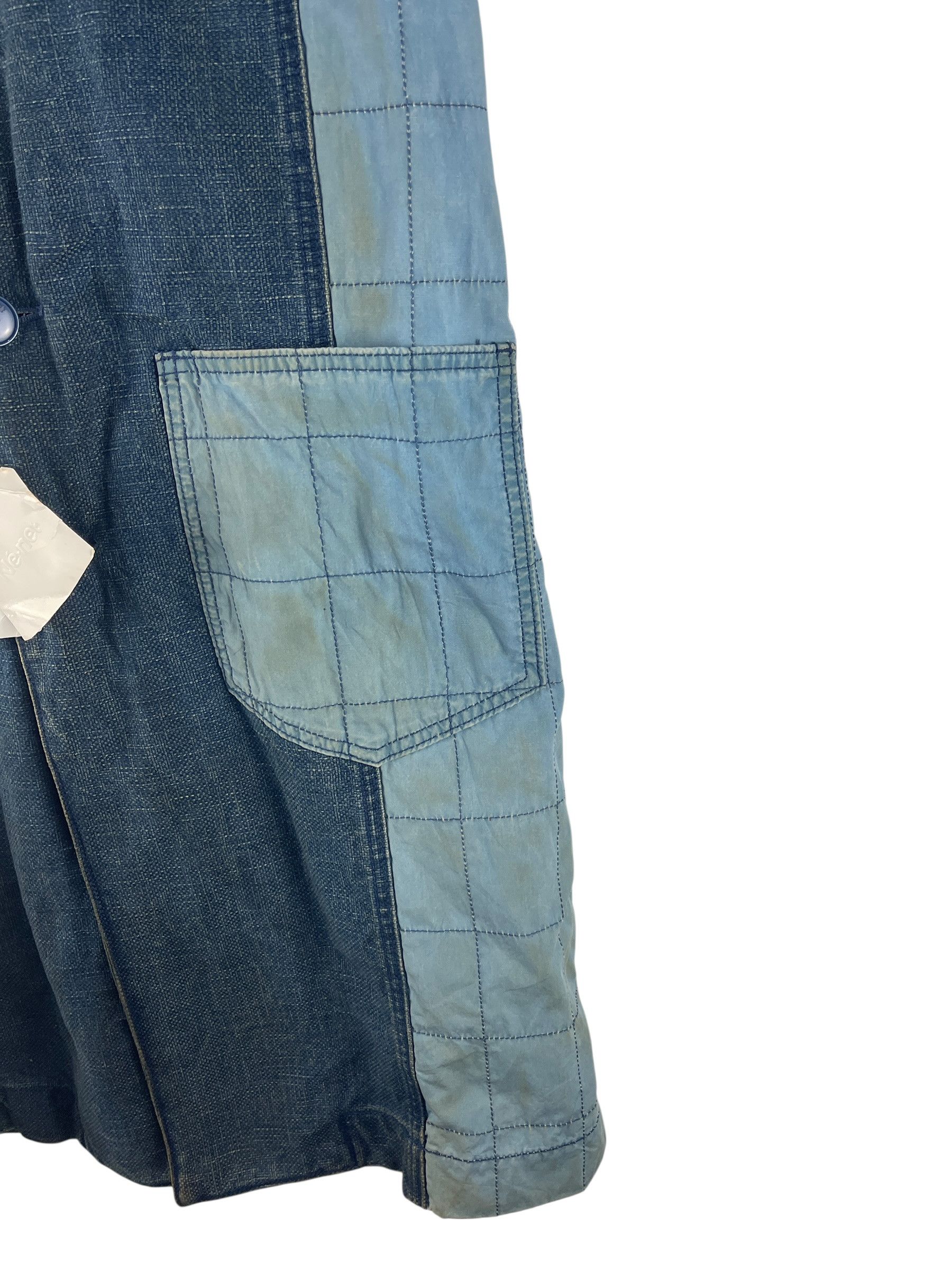 Ne-Net Ne-net Patchwork Denim Long Coat Quilted Panel Belted Back Size US S / EU 44-46 / 1 - 6 Thumbnail