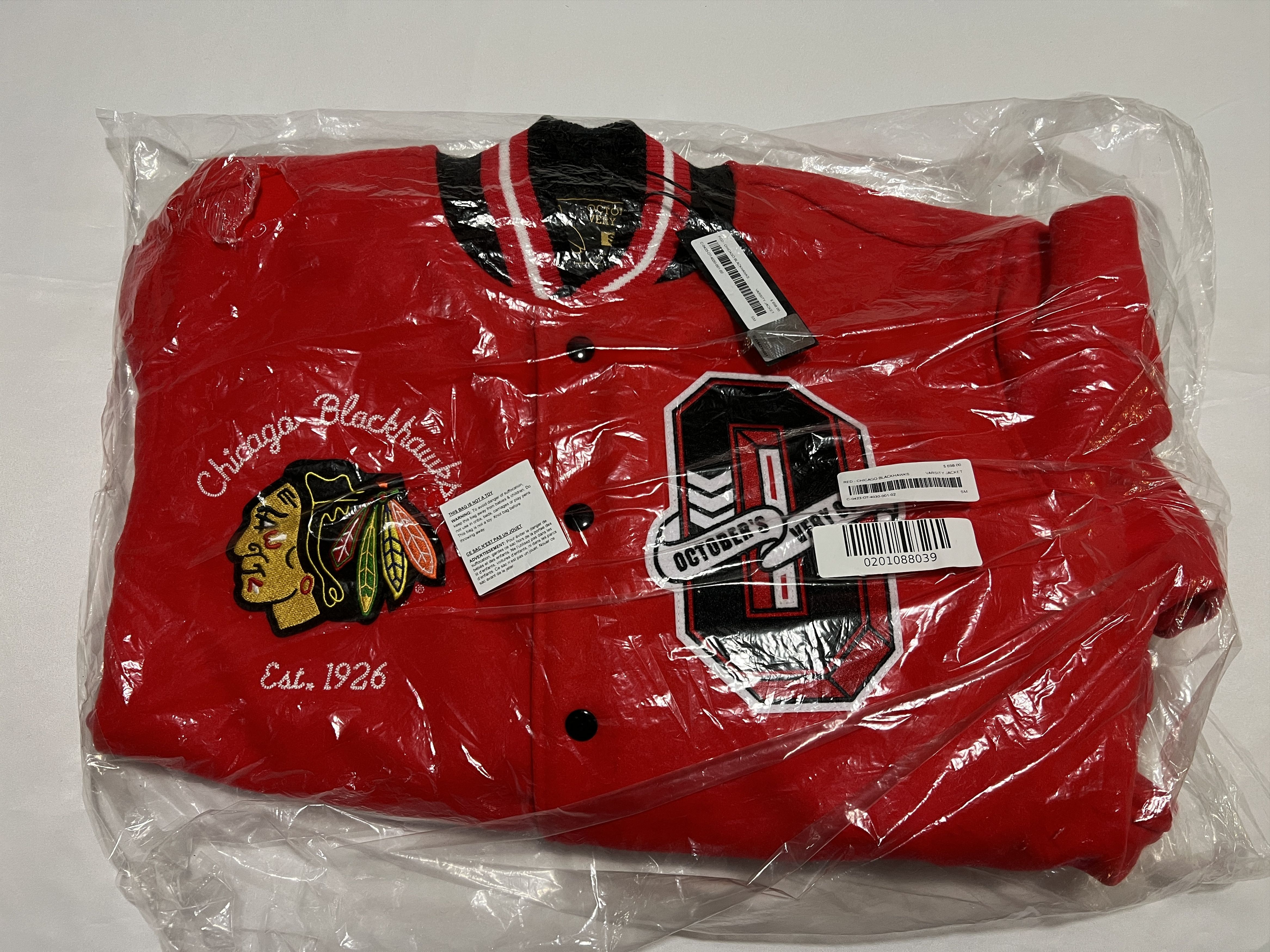 Drake OVO x NHL Chicago Blackhawks Varsity Jacket Size US S / EU 44-46 / 1 - 2 Thumbnail