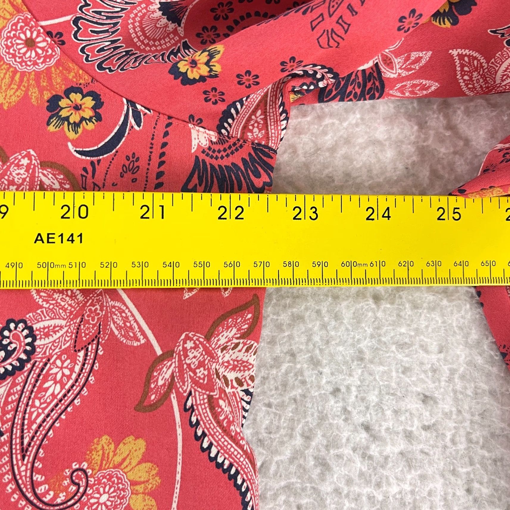 Vintage Foxcroft Button-Up Shirt Womens Size 16 Petite Red Paisley Long Sleeve Cotton Size XXL / US 16-18 / IT 52-54 - 5 Thumbnail