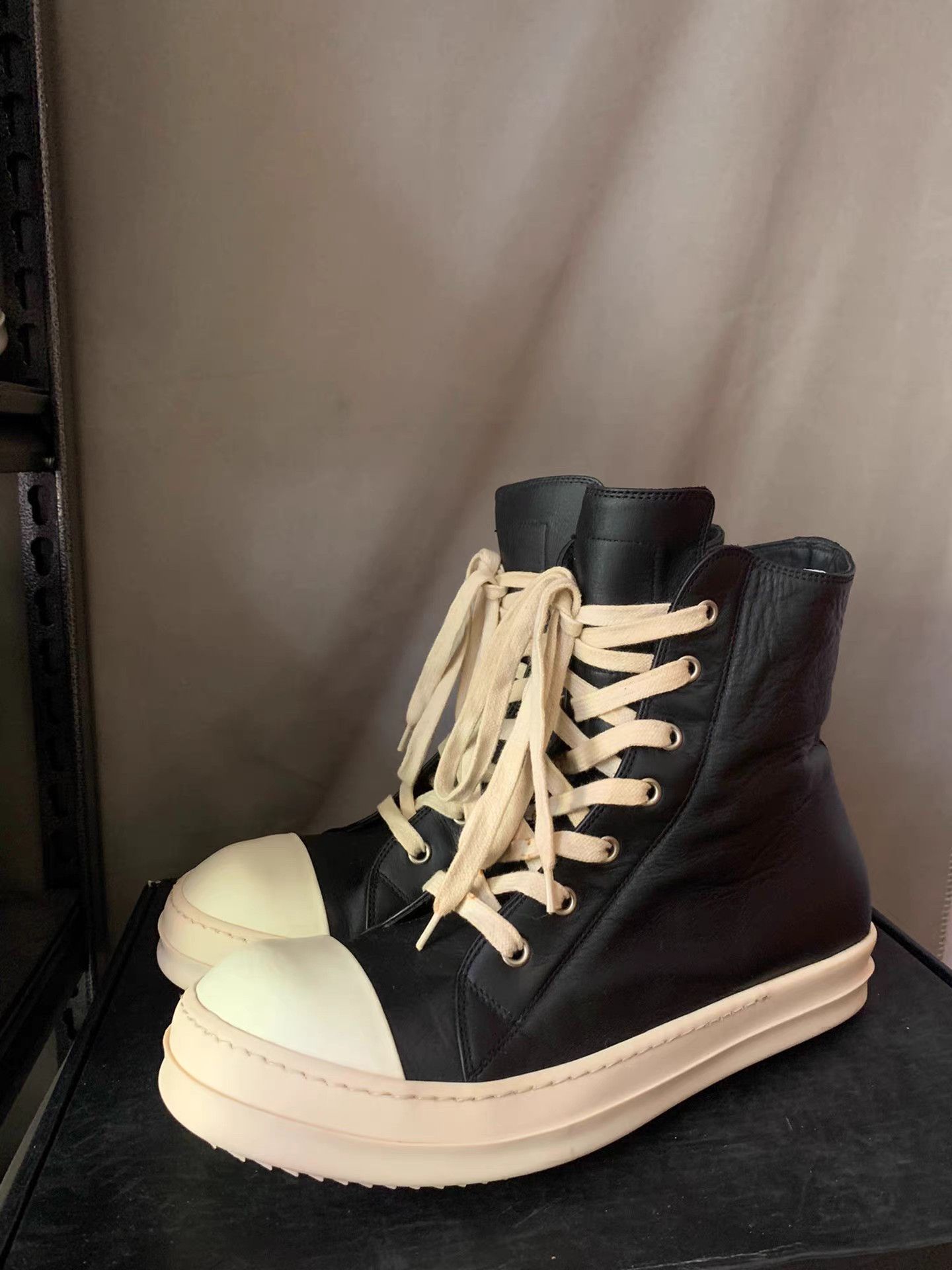 Rick Owens Rick Owens Mainline High Top Leather Ramones Size US 7 / EU 40 - 1 Thumbnail
