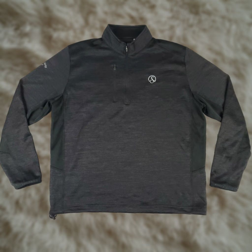 Callaway Callaway Sweater Men XL Gray 1/4 Zip Pullover — Golf Casual Knit Mock Neck Sweatshirt: Long Sleeve, Zipper, Regular Fit, Polyester, Cardigan? Size US XL / EU 56 / 4 - 1 Thumbnail