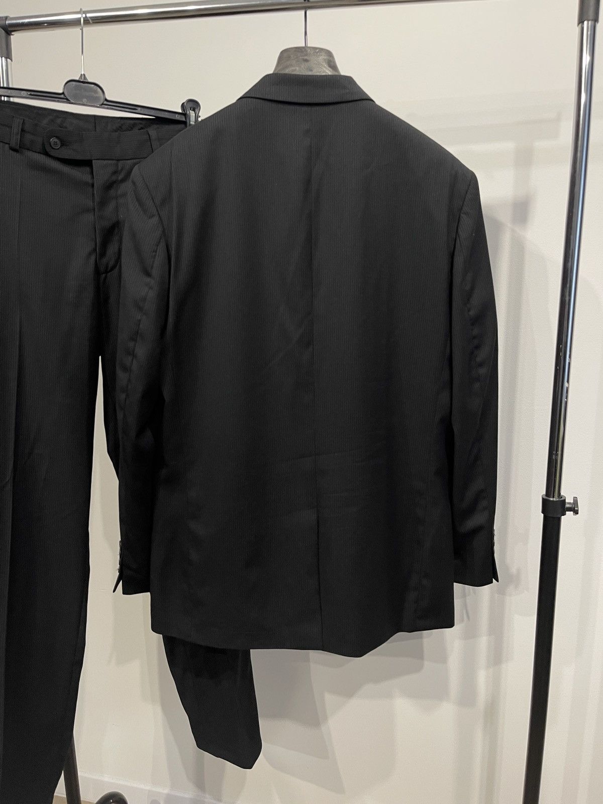 Vintage Biaggini classic suit black mens blazer + trousers 42R Size 42R - 3 Thumbnail