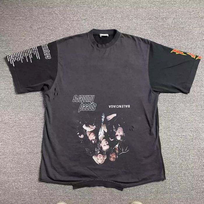 Balenciaga Balenciaga's New Black Upside-down Band Short Sleeve